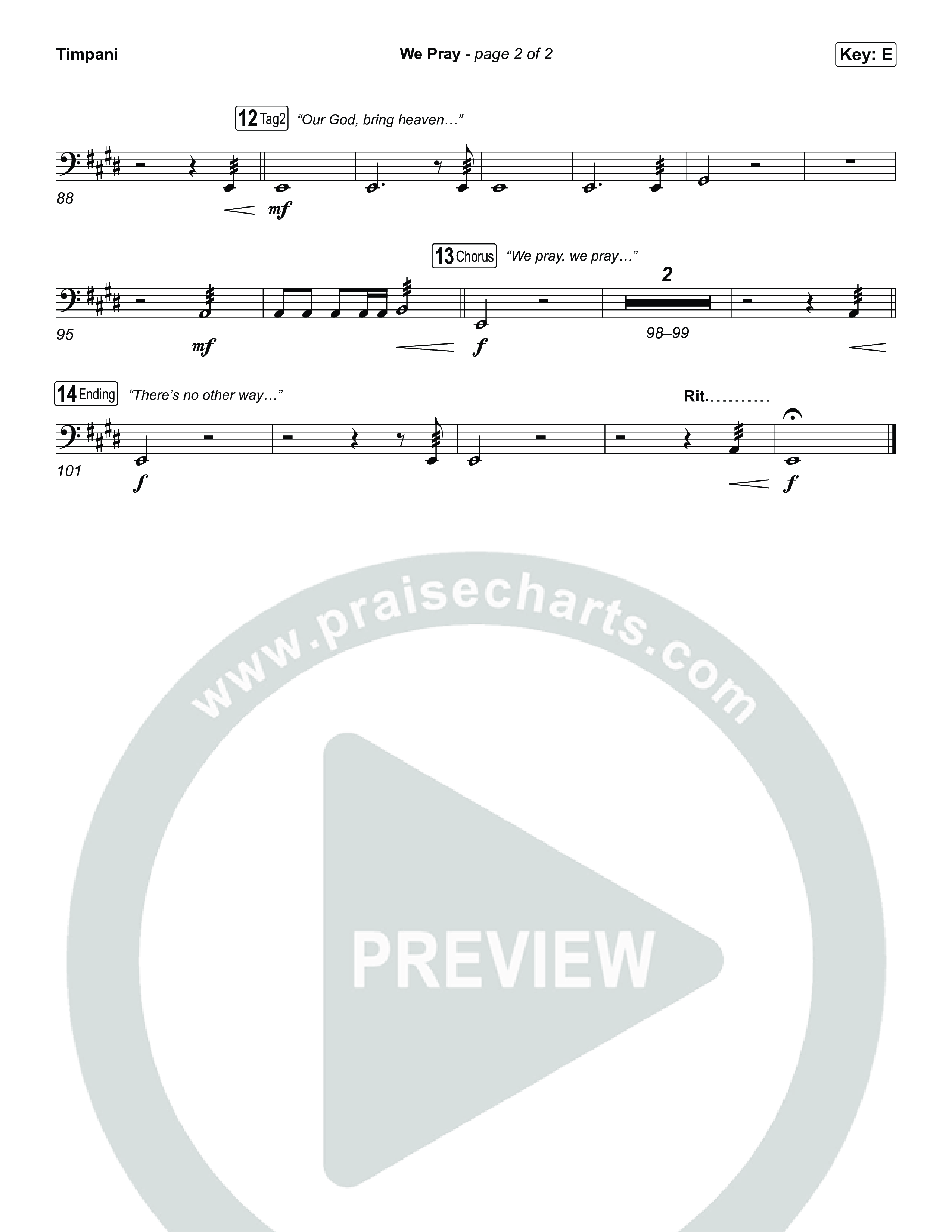 We Pray Timpani (CeCe Winans)