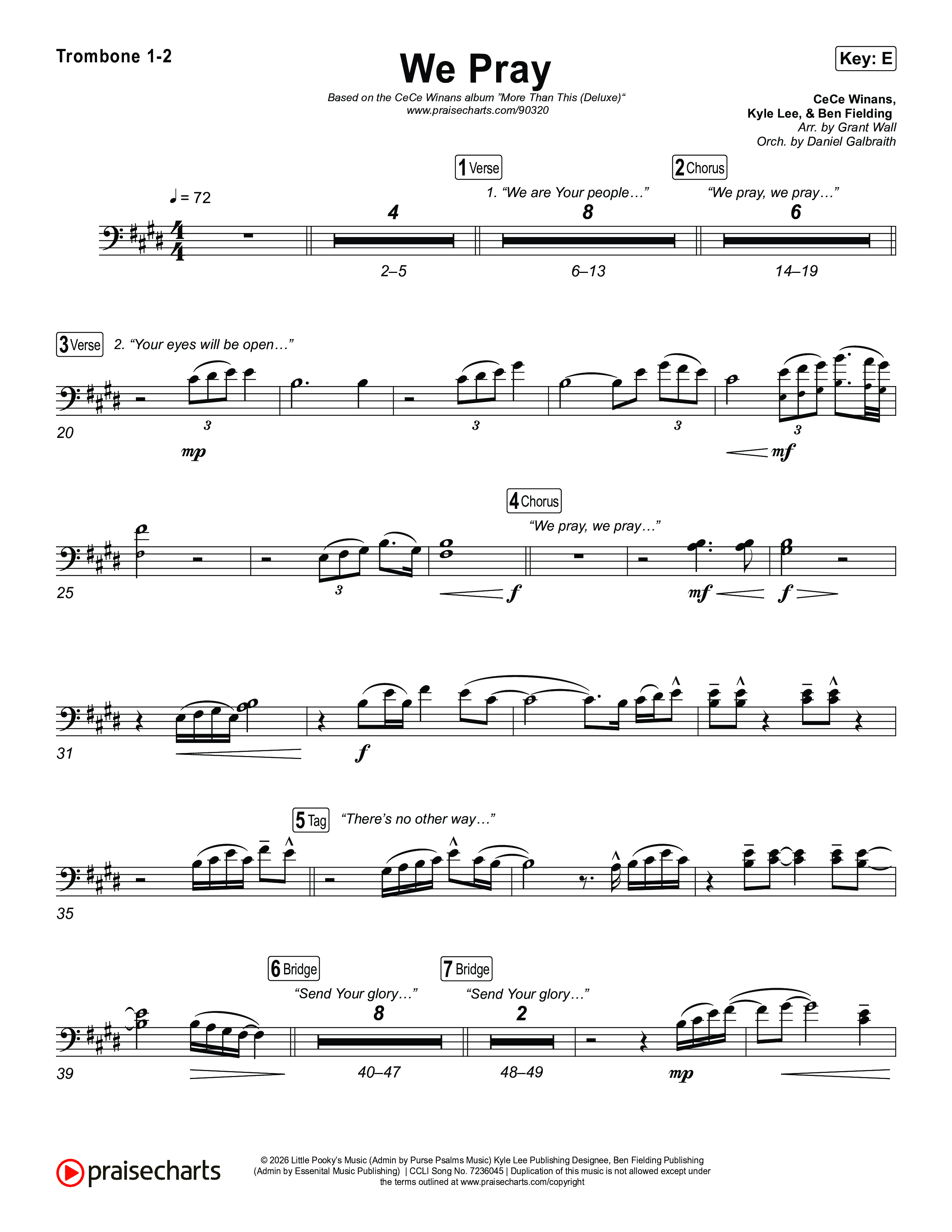 We Pray Trombone 1,2 (CeCe Winans)