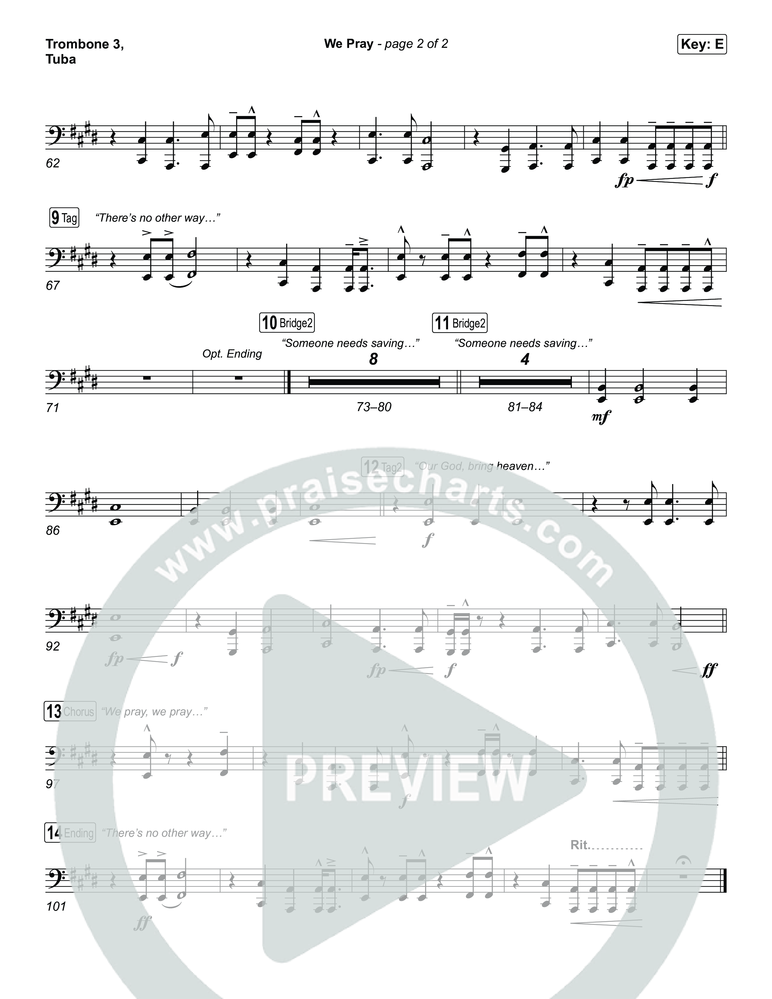 We Pray Trombone 3/Tuba (CeCe Winans)