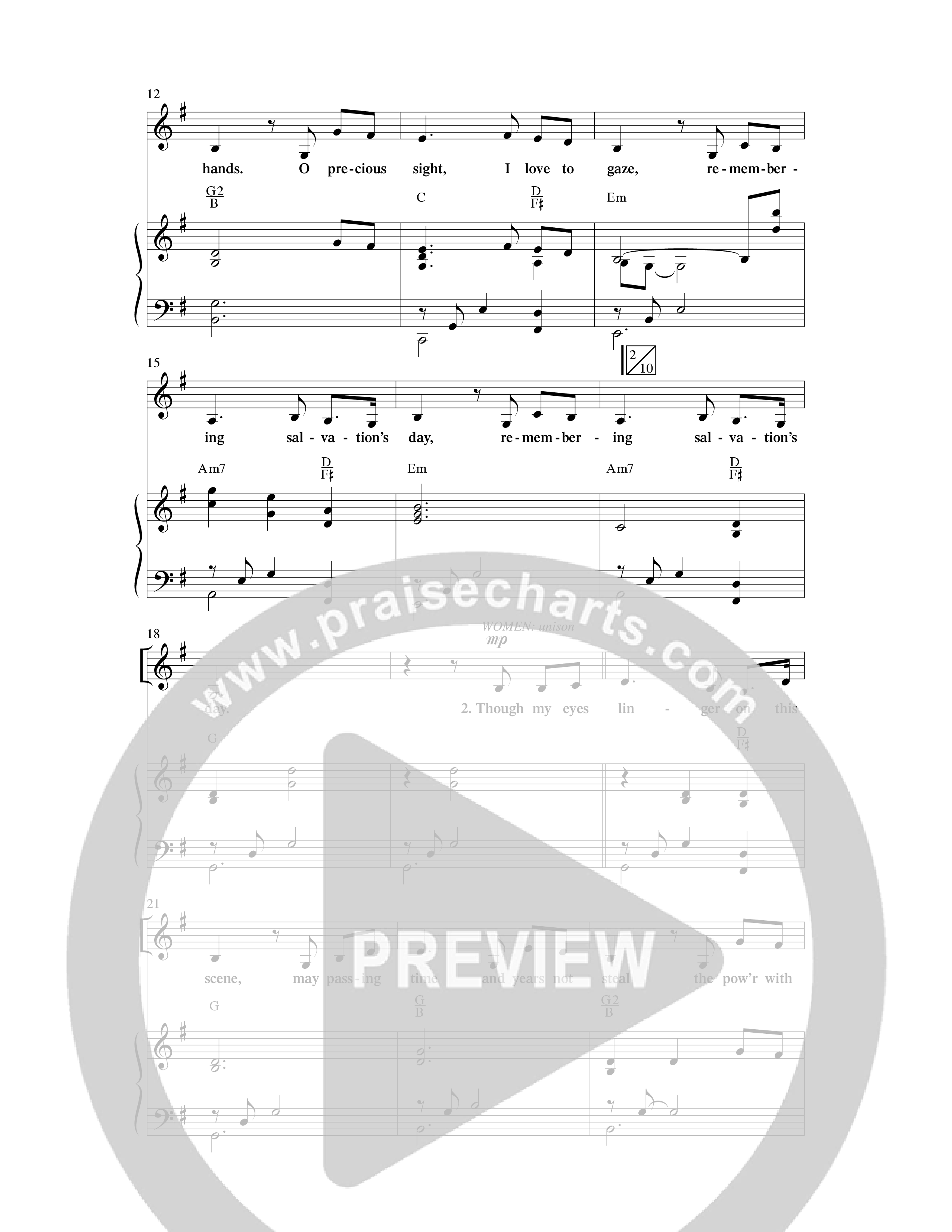 The Wonder Of The Cross (Choral Anthem SATB) Anthem (SATB/Piano) (Word Music Choral / Arr. Dave Williamson)