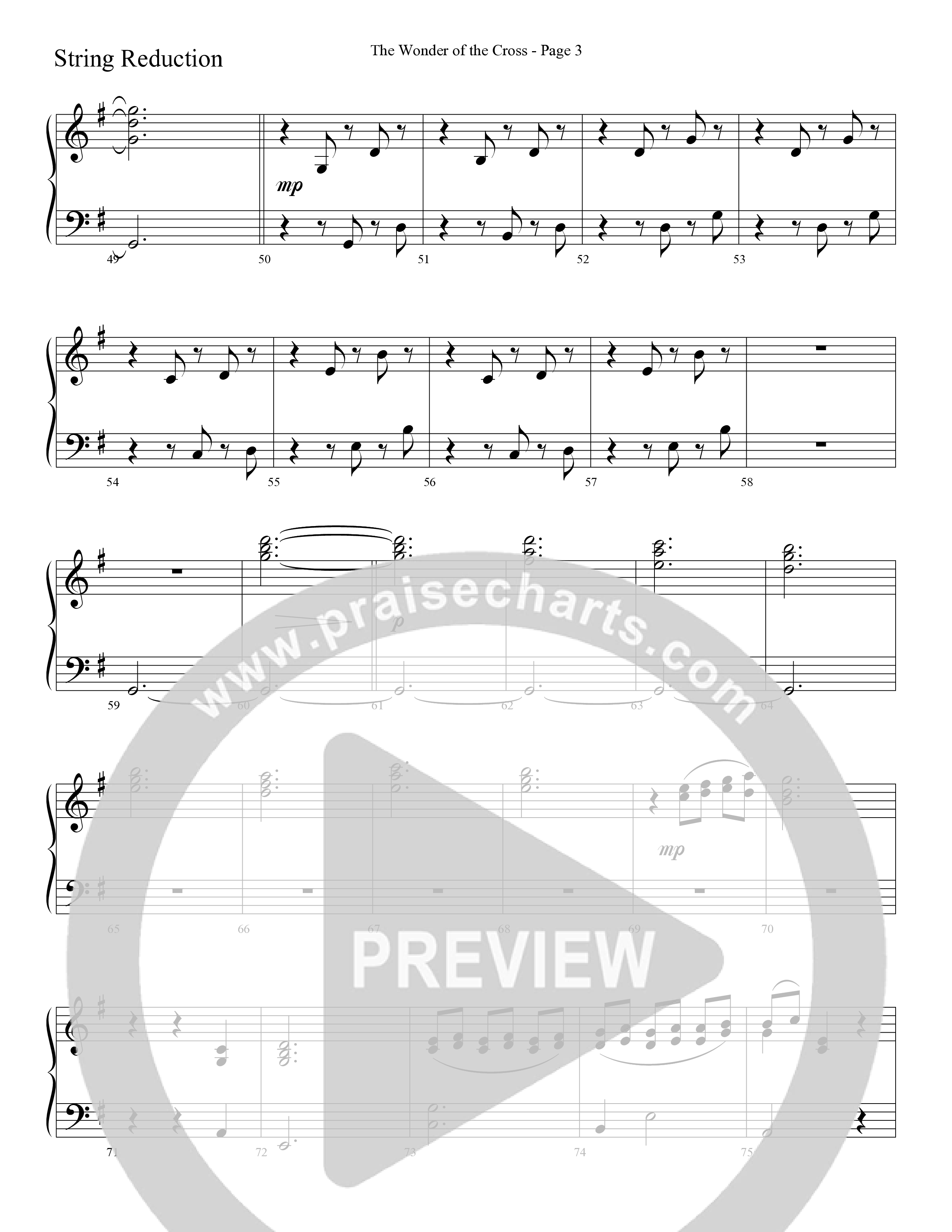 The Wonder Of The Cross (Choral Anthem SATB) String Reduction (Word Music Choral / Arr. Dave Williamson)