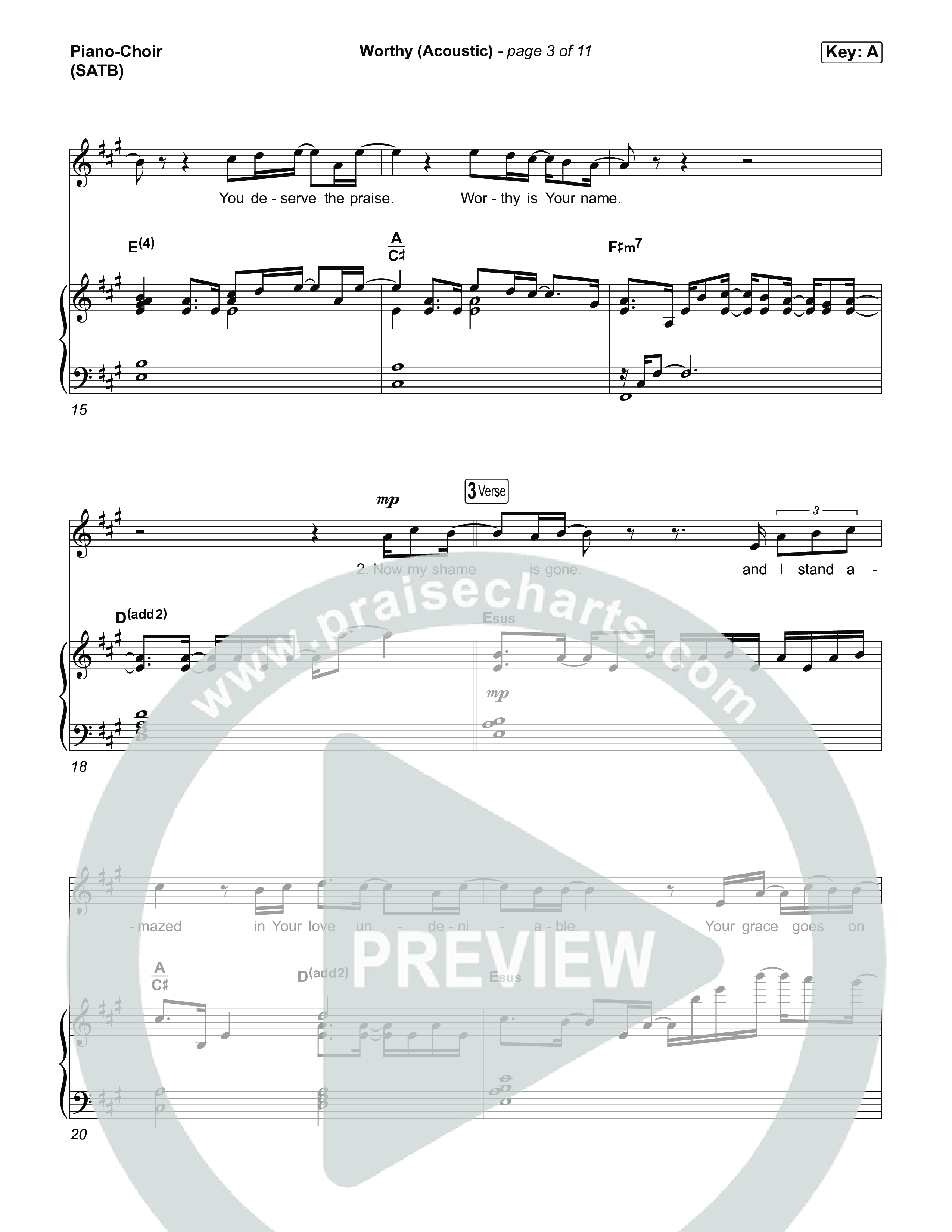 Worthy (Acoustic) Piano/Vocal Pack (Stephen McWhirter)
