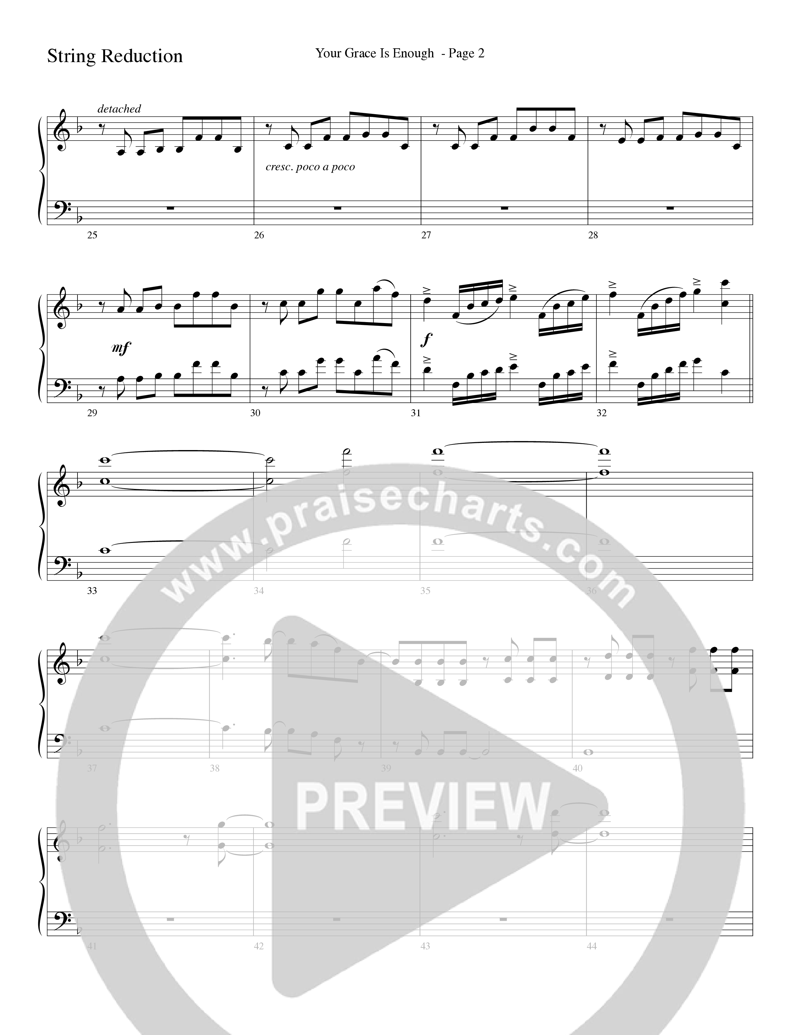 Your Grace Is Enough (Choral Anthem SATB) String Reduction (Word Music Choral / Robert Sterling)