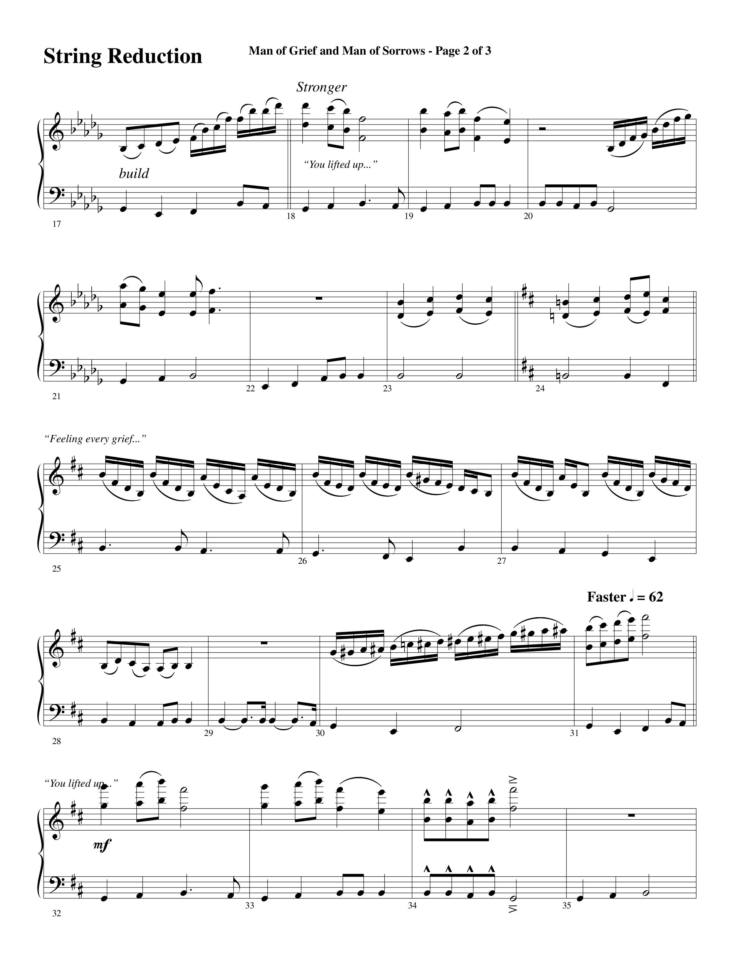 Man Of Grief And Man Of Sorrows (Choral Anthem SATB) String Reduction (Word Music Choral / Arr. David Clydesdale)