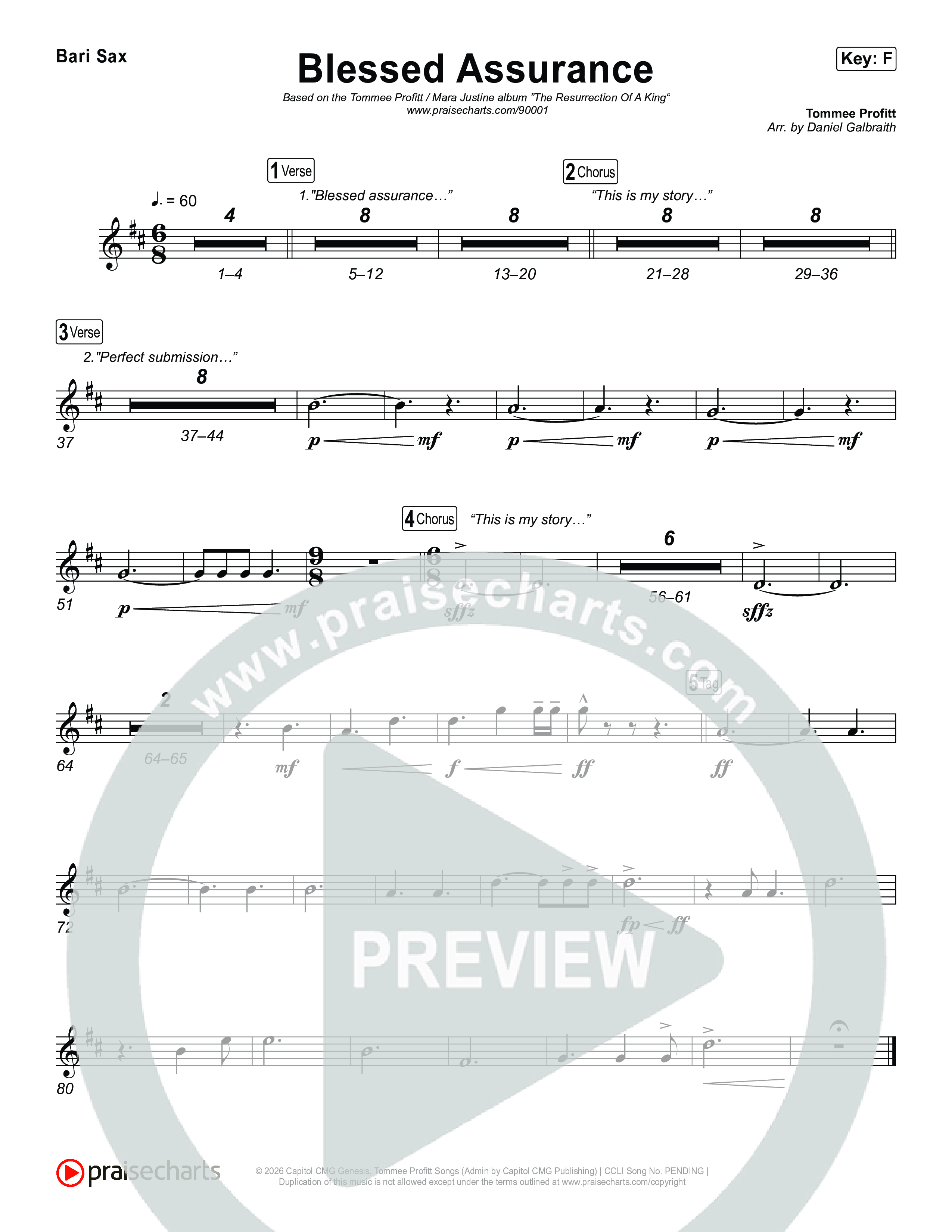 Blessed Assurance (I Will Praise You) Sax Pack (Tommee Profitt)
