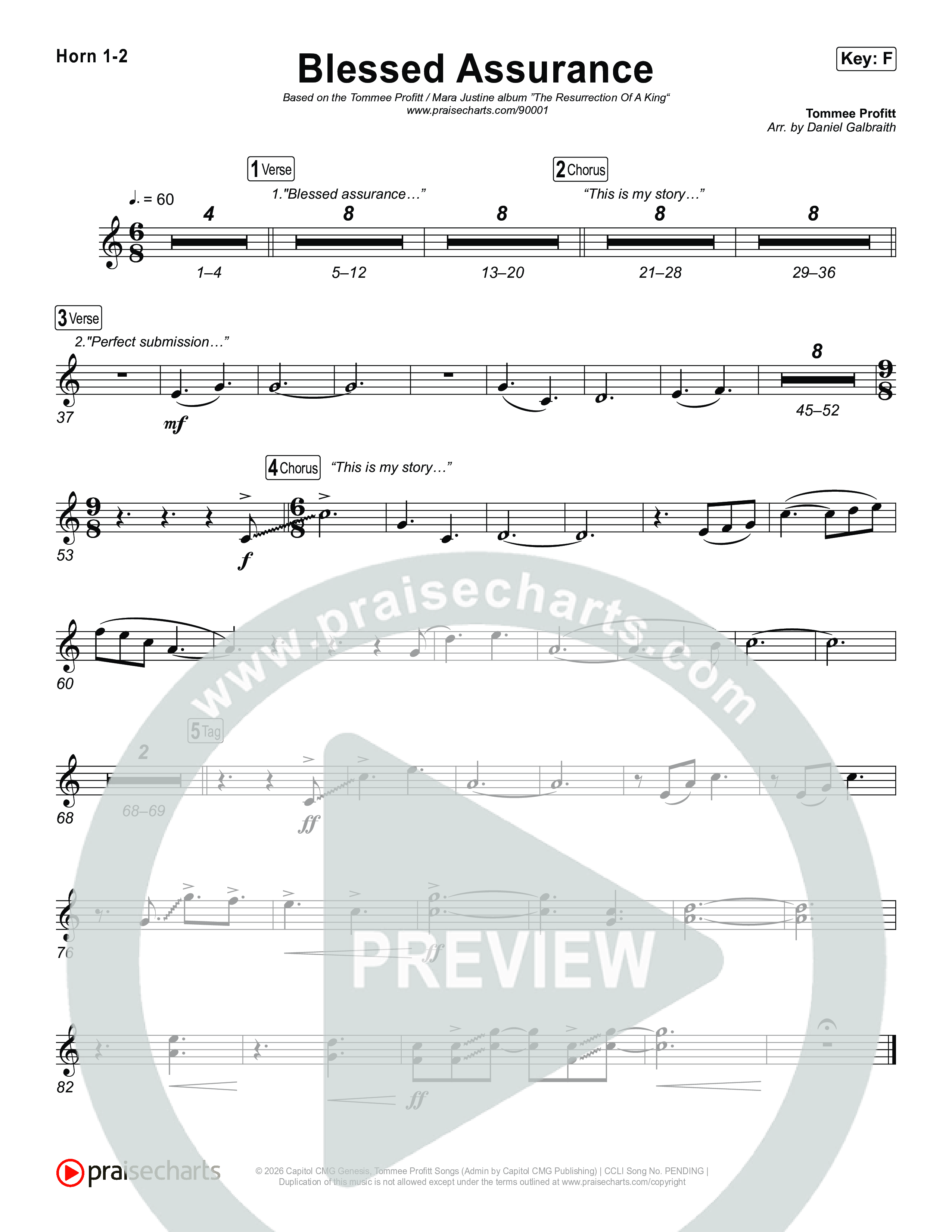 Blessed Assurance (I Will Praise You) Brass Pack (Tommee Profitt)