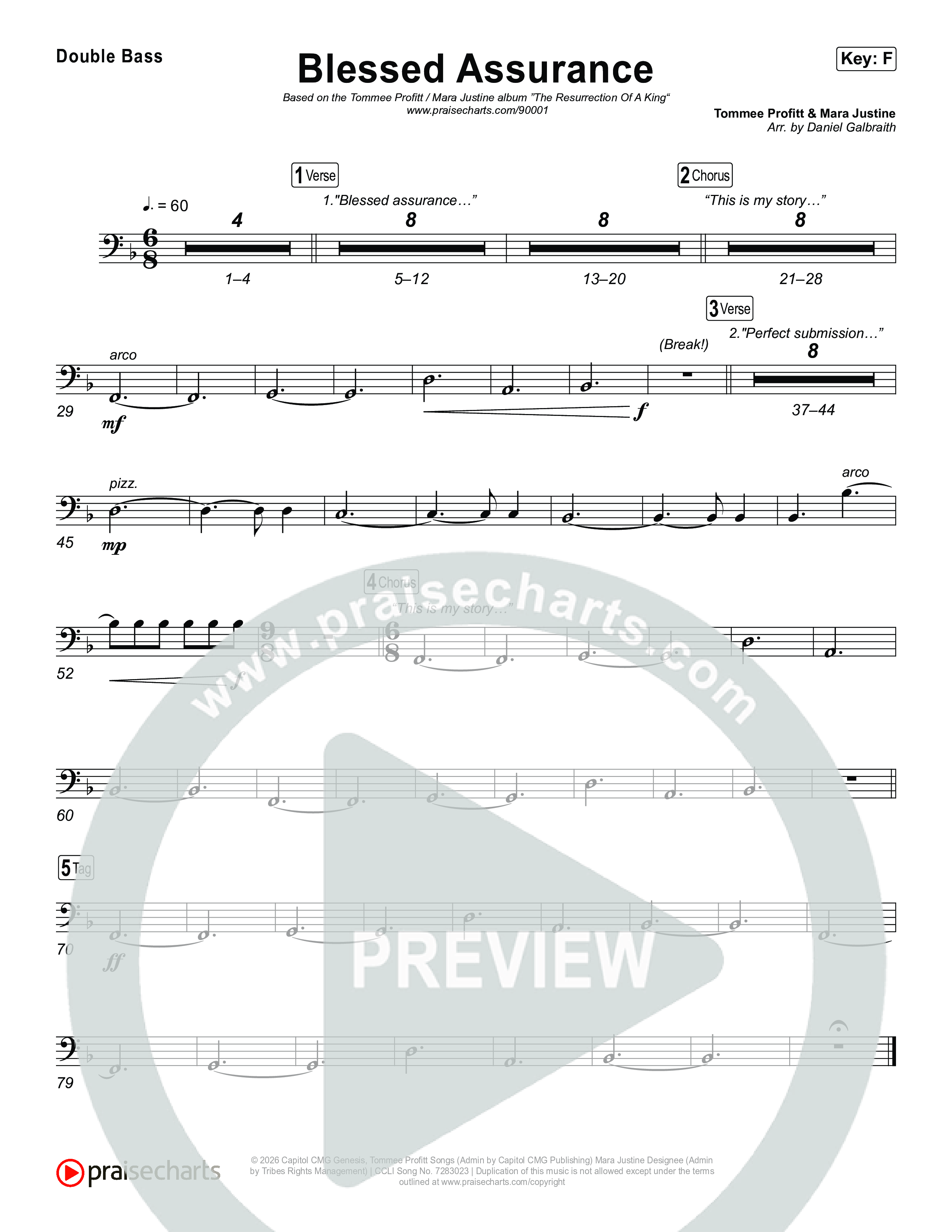 Blessed Assurance (I Will Praise You) String Bass (Tommee Profitt / Mara Justine)