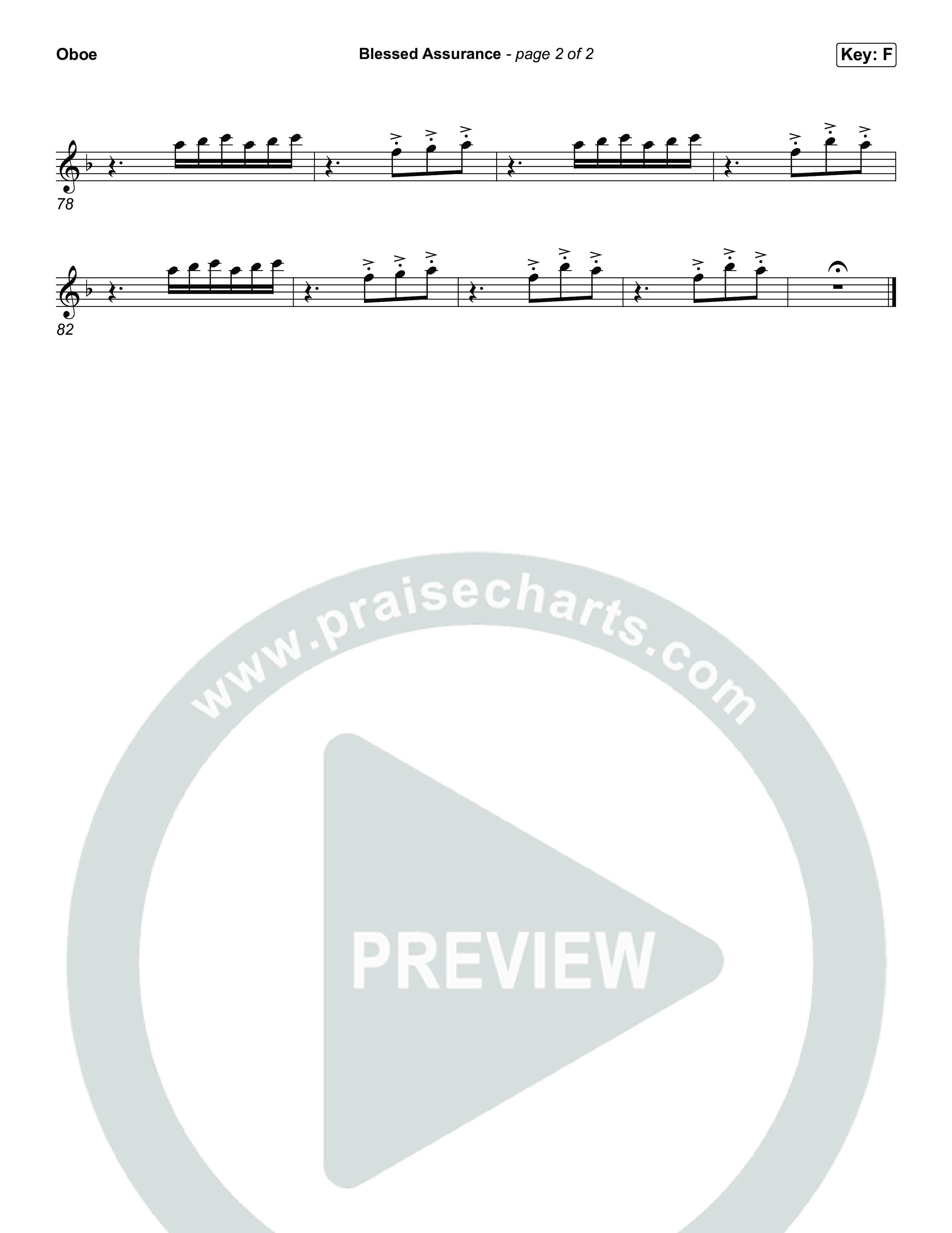Blessed Assurance (I Will Praise You) Oboe (Tommee Profitt)