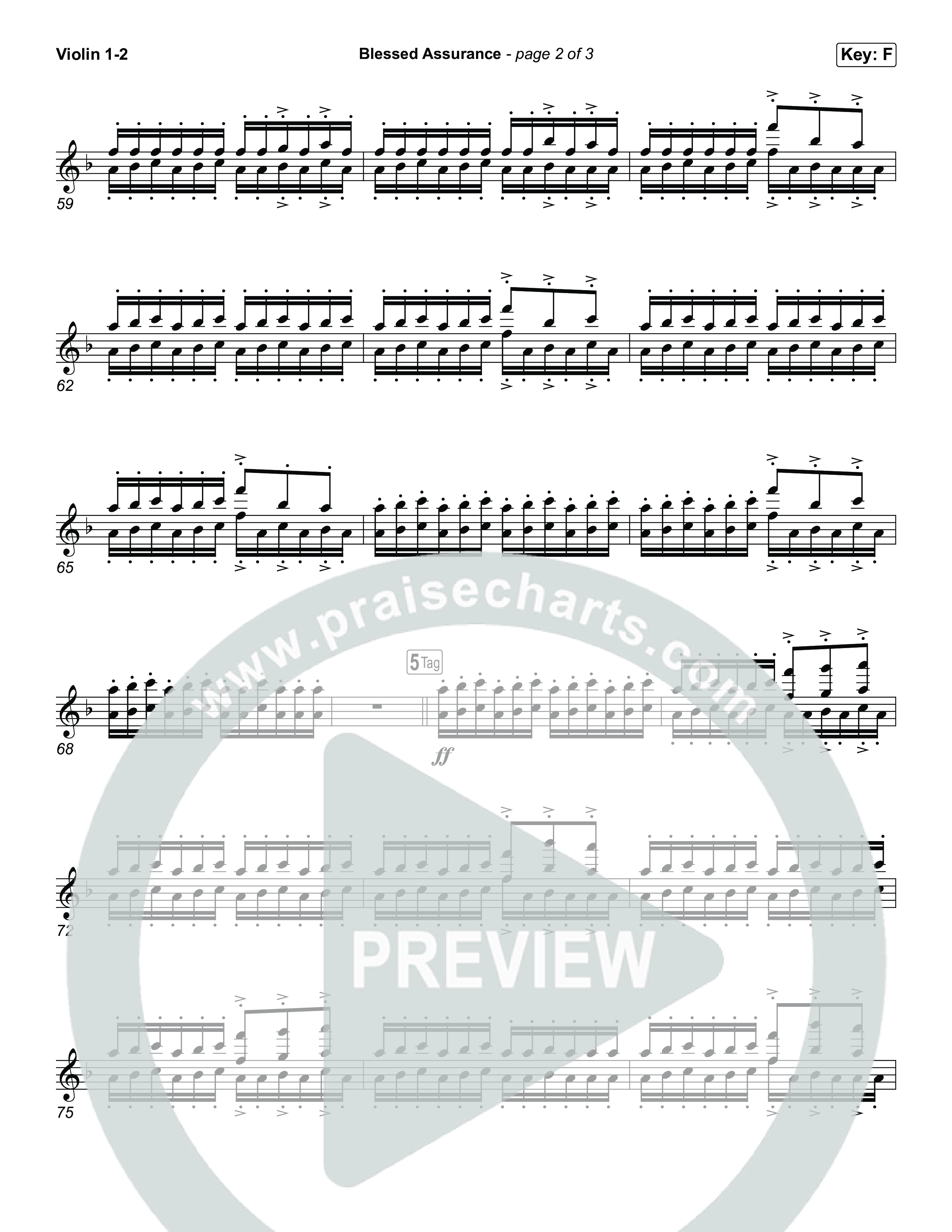 Blessed Assurance (I Will Praise You) String Pack (Tommee Profitt)
