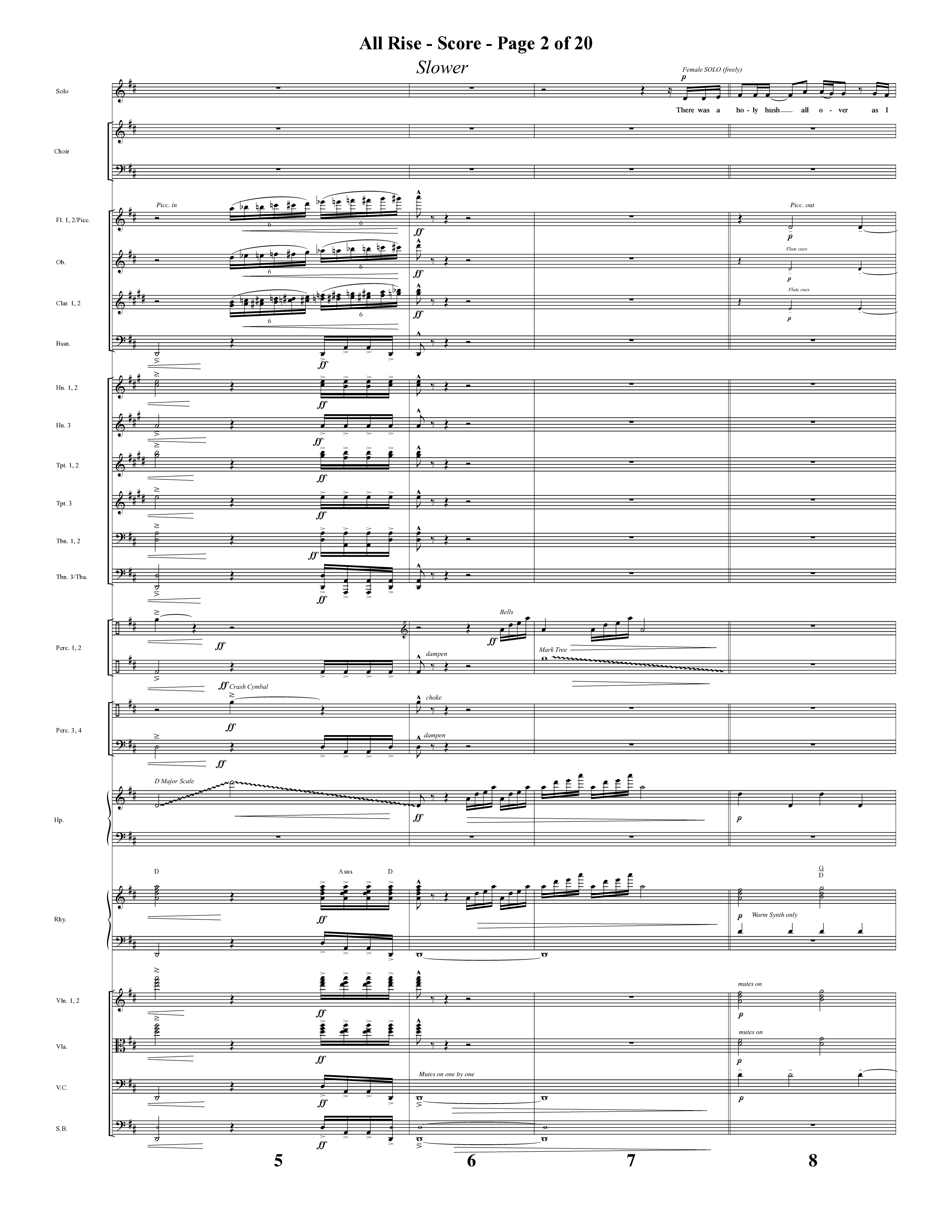 All Rise (with Holy Holy Holy Lord God Almighty) (Choral Anthem SATB) Orchestration (Word Music Choral / Arr. David Clydesdale)