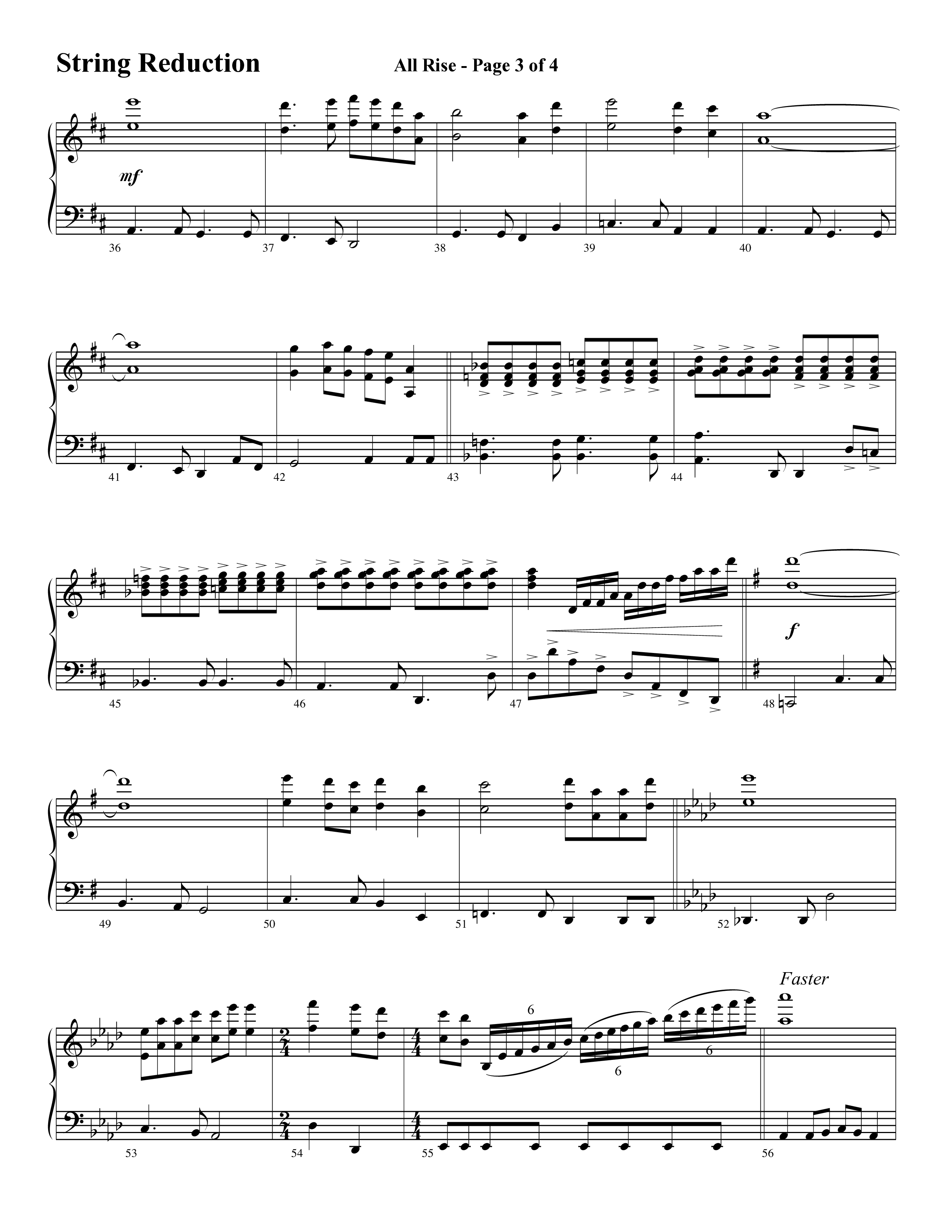 All Rise (with Holy Holy Holy Lord God Almighty) (Choral Anthem SATB) String Reduction (Word Music Choral / Arr. David Clydesdale)