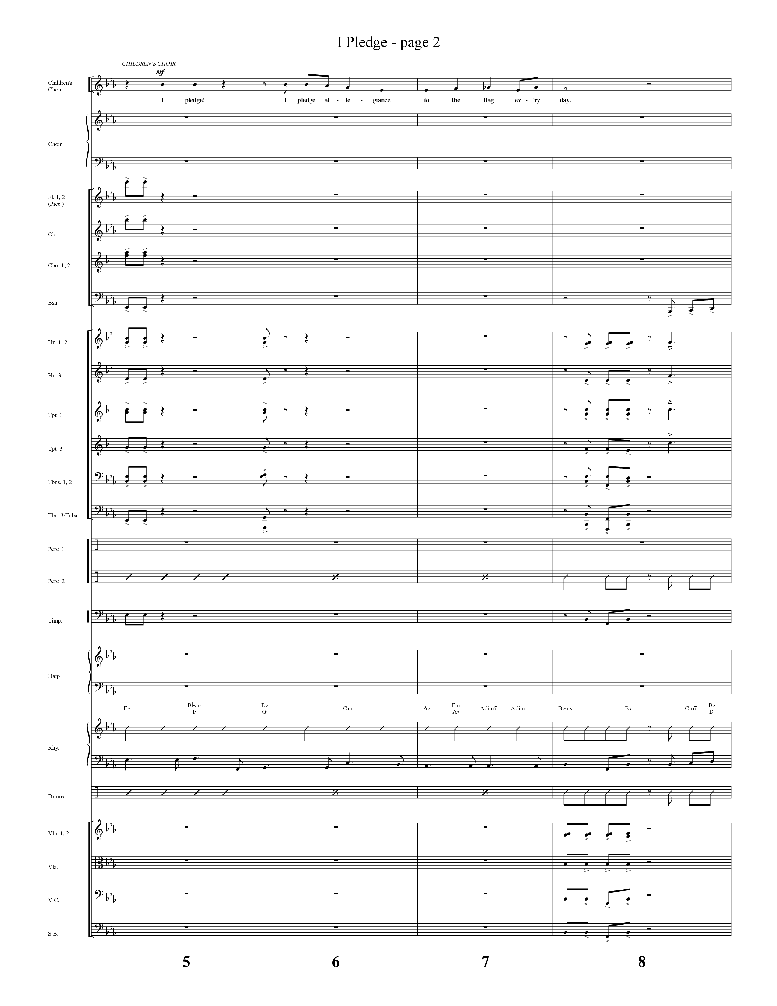 I Pledge (with My Country Tis Of Thee and You're A Grand Old Flag) (Choral Anthem SATB) Orchestration (Word Music Choral / Arr. David Clydesdale)