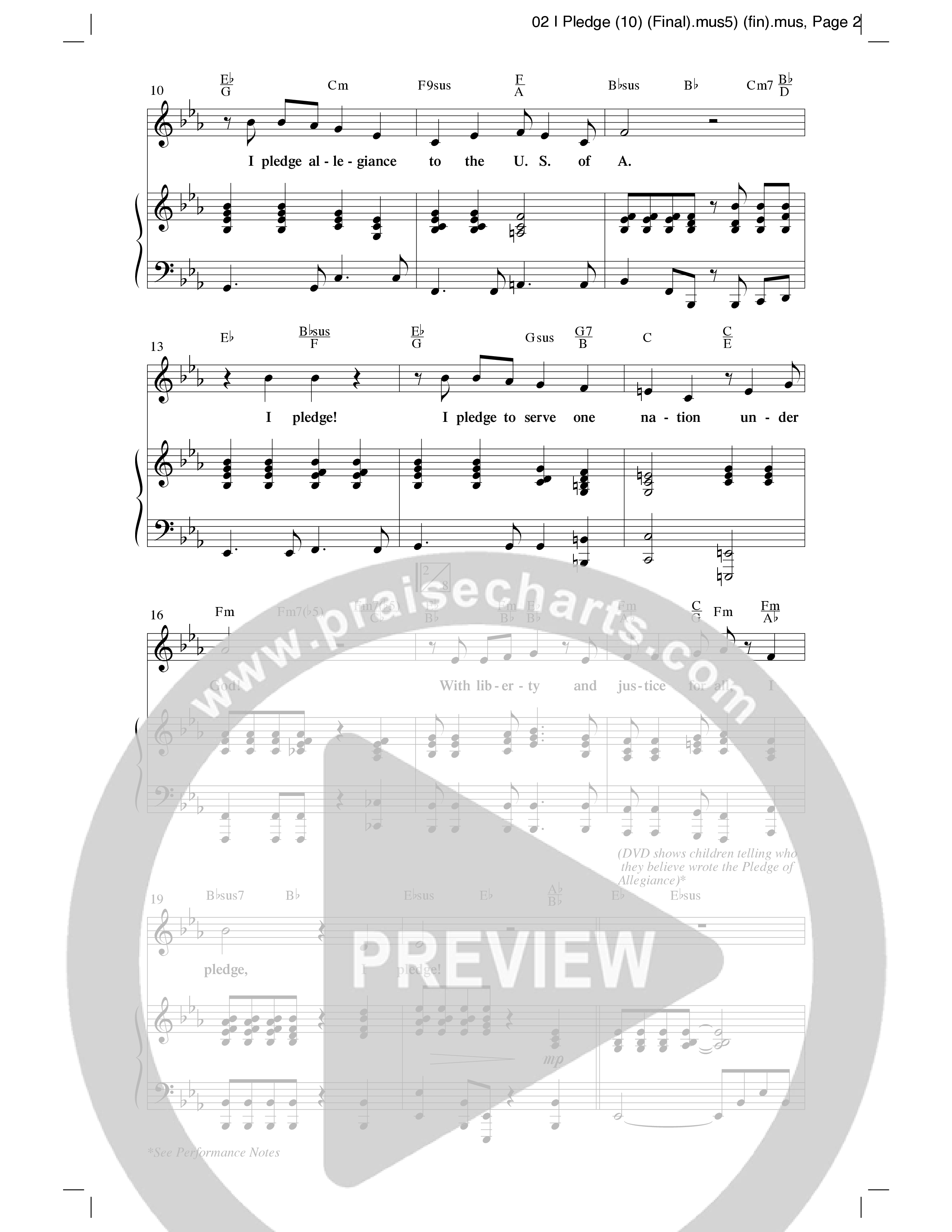 I Pledge (with My Country Tis Of Thee and You're A Grand Old Flag) (Choral Anthem SATB) Anthem (SATB/Piano) (Word Music Choral / Arr. David Clydesdale)