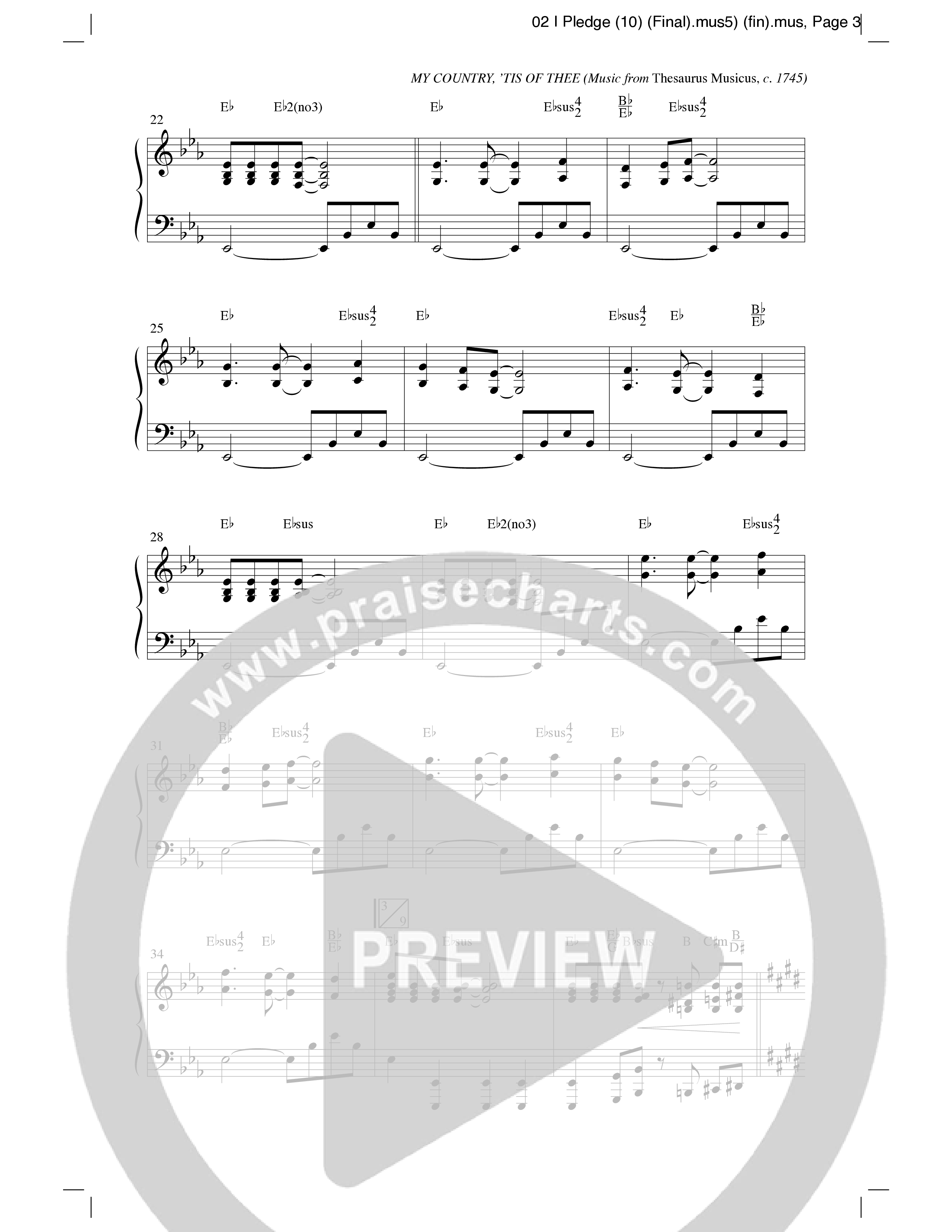 I Pledge (with My Country Tis Of Thee and You're A Grand Old Flag) (Choral Anthem SATB) Anthem (SATB/Piano) (Word Music Choral / Arr. David Clydesdale)