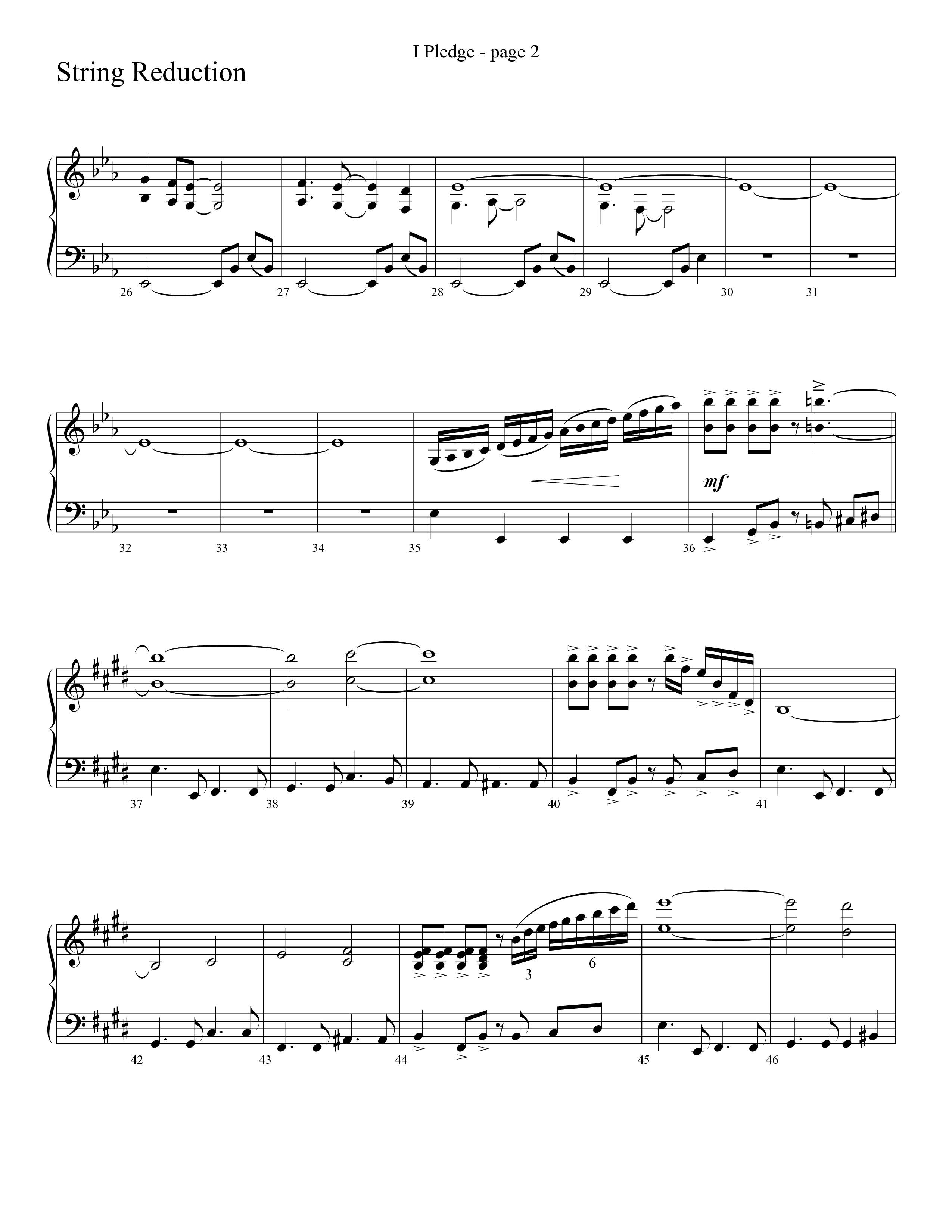 I Pledge (with My Country Tis Of Thee and You're A Grand Old Flag) (Choral Anthem SATB) String Reduction (Word Music Choral / Arr. David Clydesdale)
