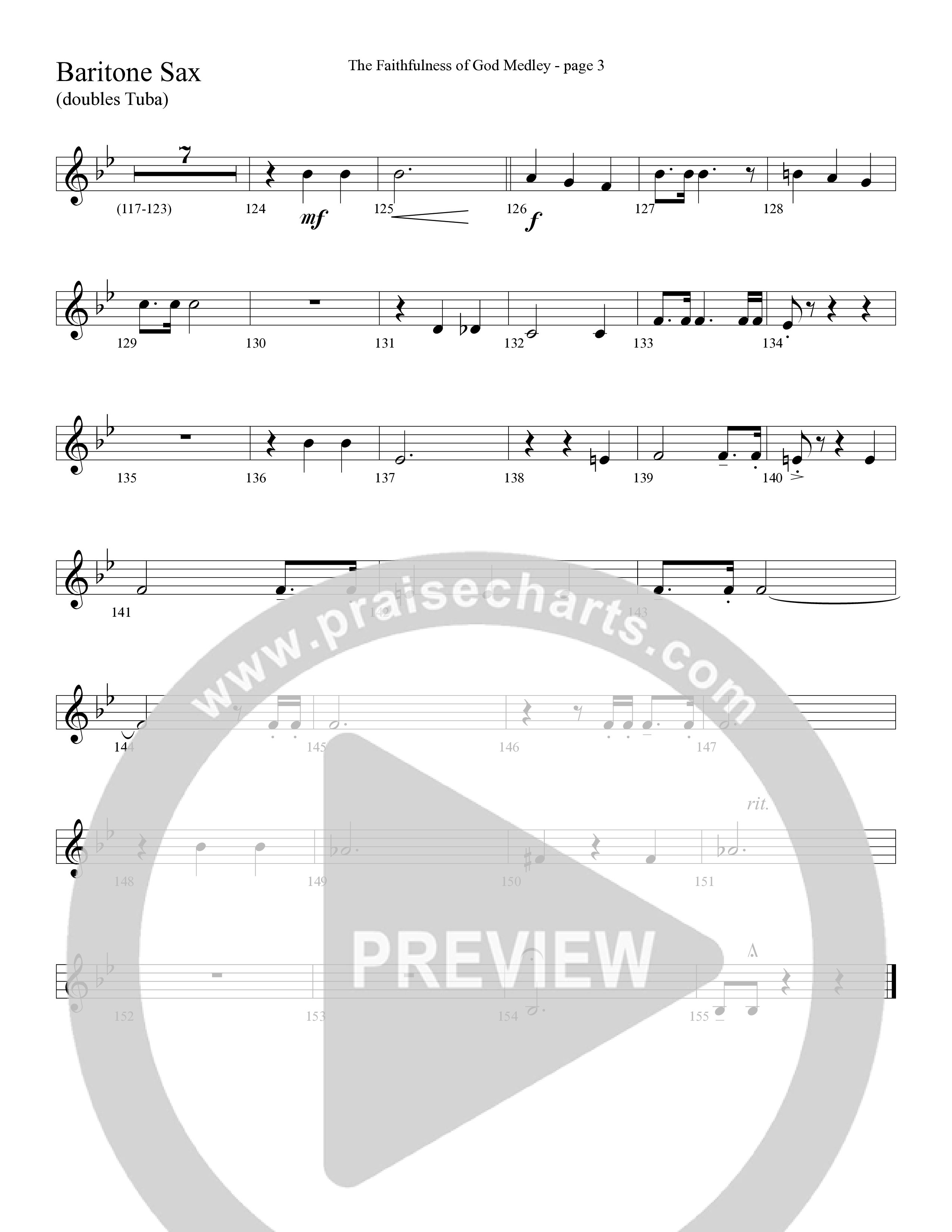 The Faithfulness of God Medley (Choral Anthem SATB) Bari Sax (Word Music Choral / Arr. Russell Mauldin)