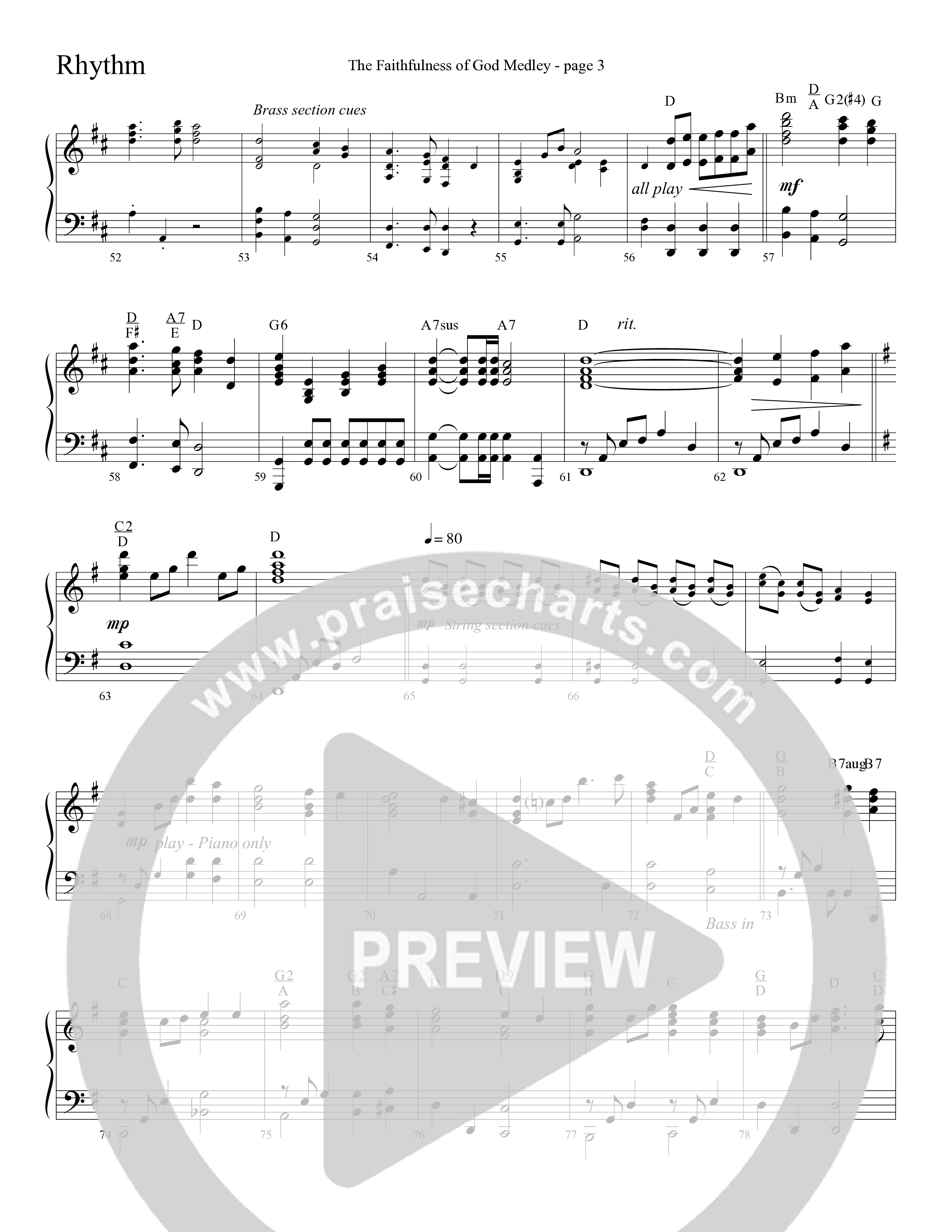 The Faithfulness of God Medley (Choral Anthem SATB) Orchestration (Word Music Choral / Arr. Russell Mauldin)