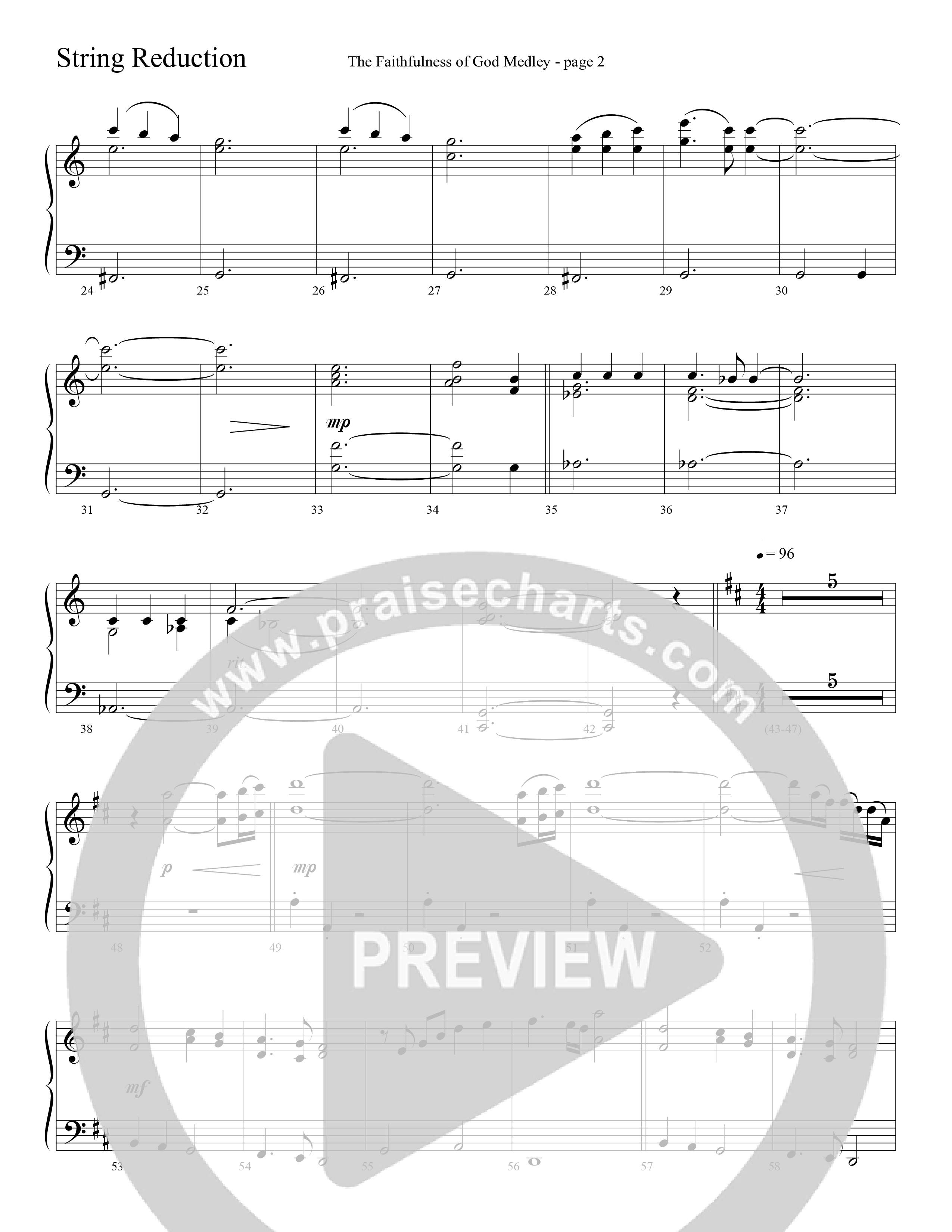 The Faithfulness of God Medley (Choral Anthem SATB) String Reduction (Word Music Choral / Arr. Russell Mauldin)