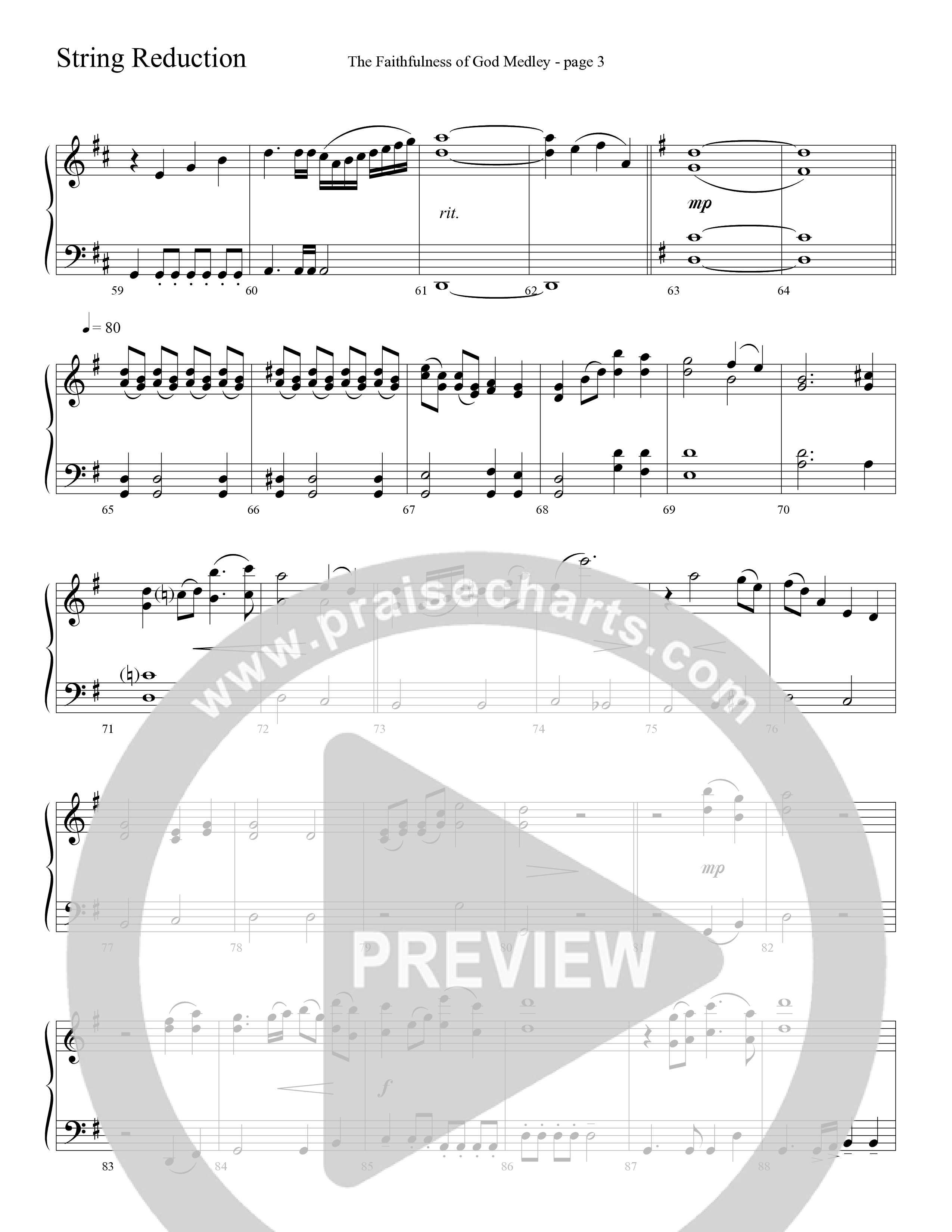 The Faithfulness of God Medley (Choral Anthem SATB) String Reduction (Word Music Choral / Arr. Russell Mauldin)
