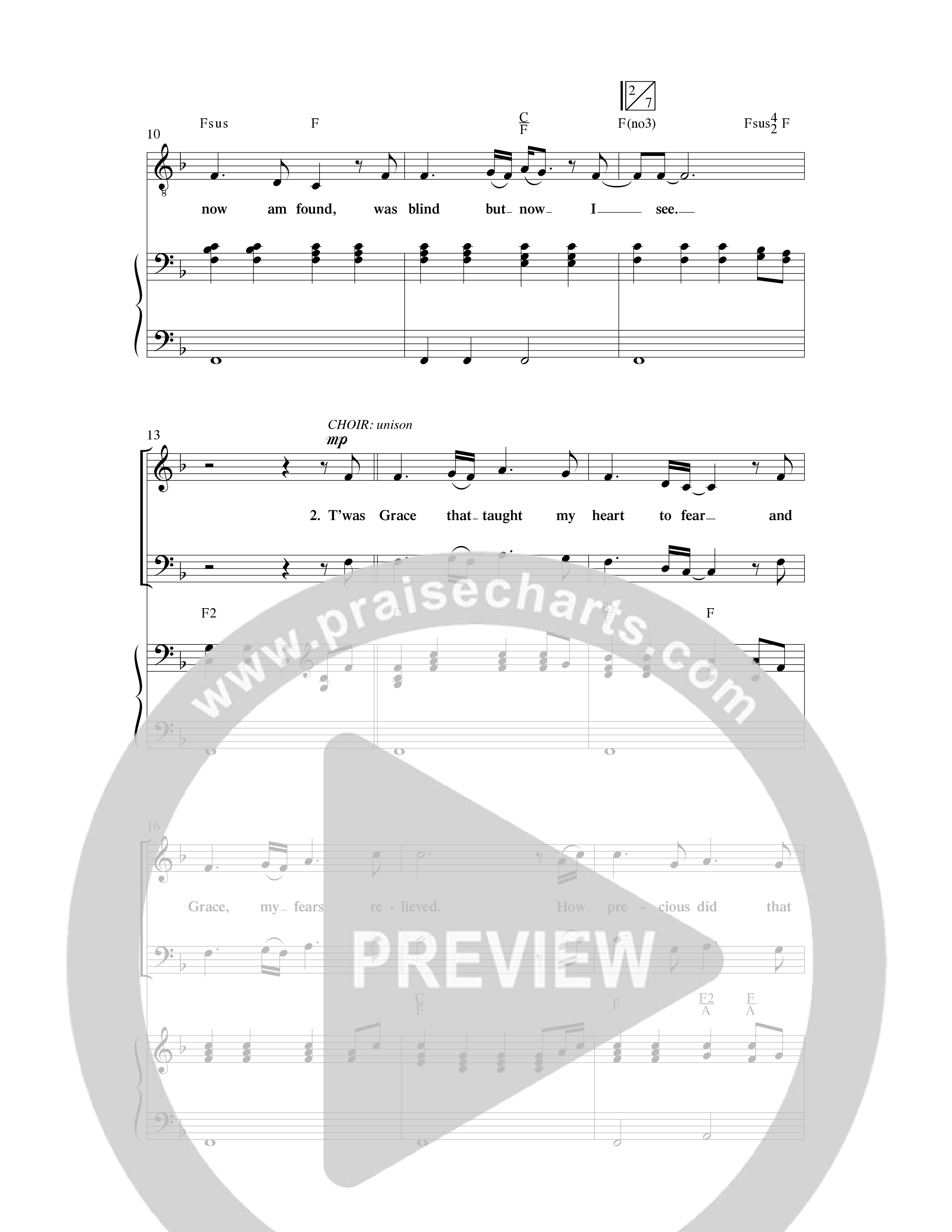 Amazing Grace (My Chains Are Gone) (Choral Anthem SATB) Anthem (SATB/Piano) (Word Music Choral / Arr. Russell Mauldin)