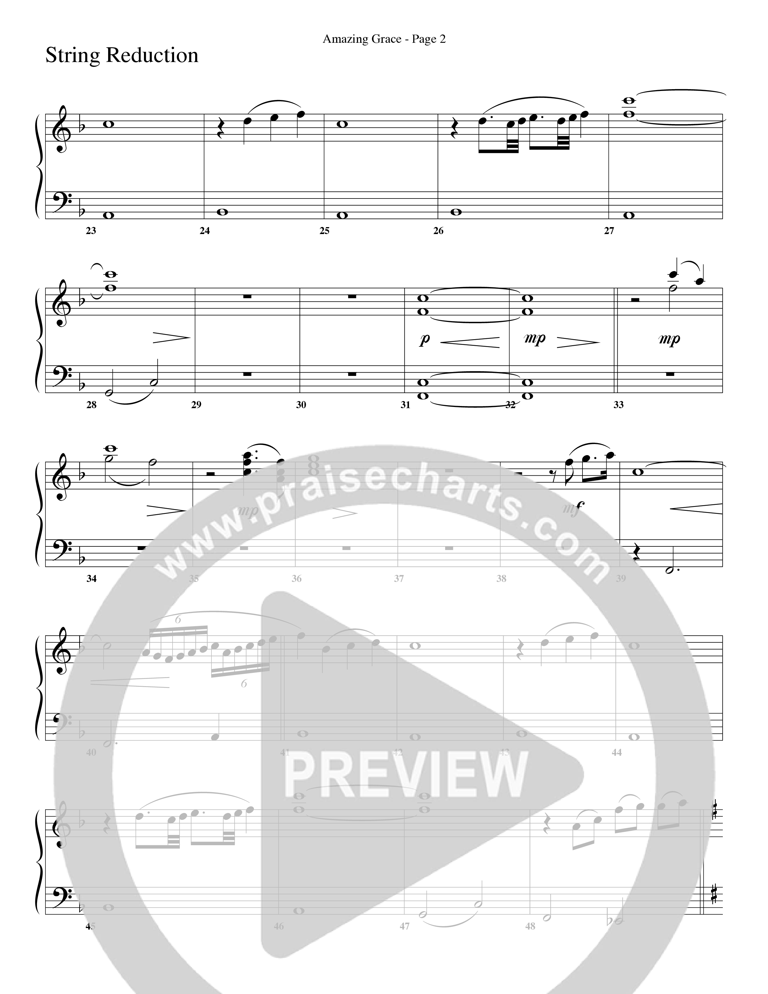 Amazing Grace (My Chains Are Gone) (Choral Anthem SATB) String Reduction (Word Music Choral / Arr. Russell Mauldin)