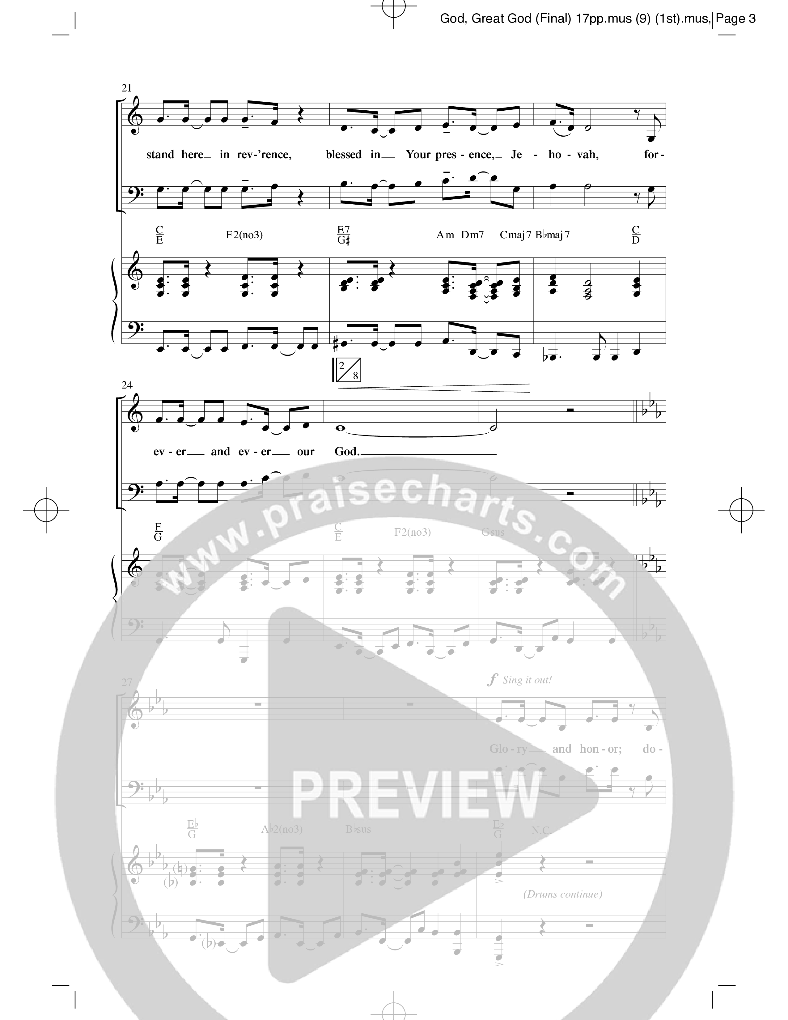 God Great God (Choral Anthem SATB) Anthem (SATB/Piano) (Word Music Choral / Arr. J. Daniel Smith)