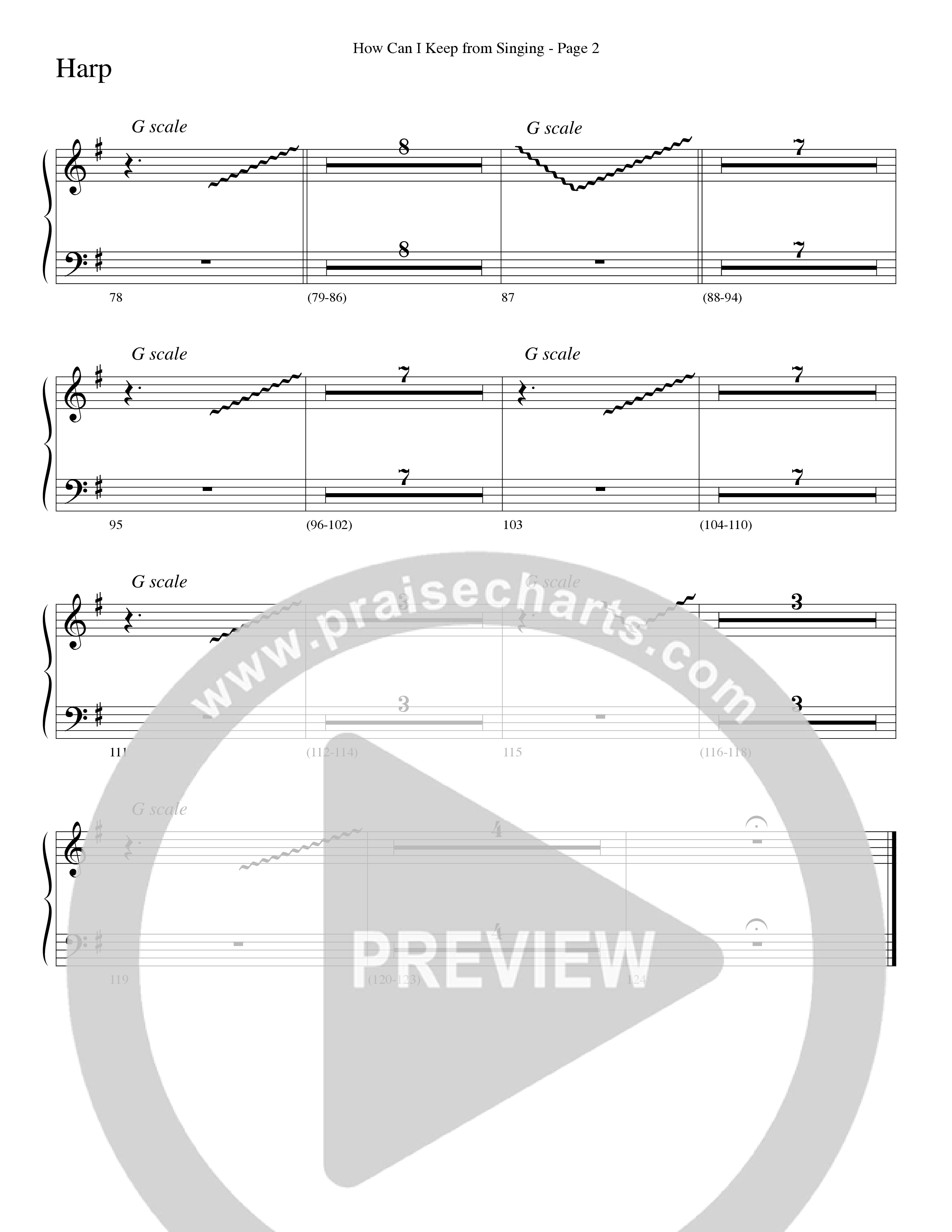How Can I Keep From Singing (Choral Anthem SATB) Harp (Word Music Choral / Arr. Richard Kingsmore)
