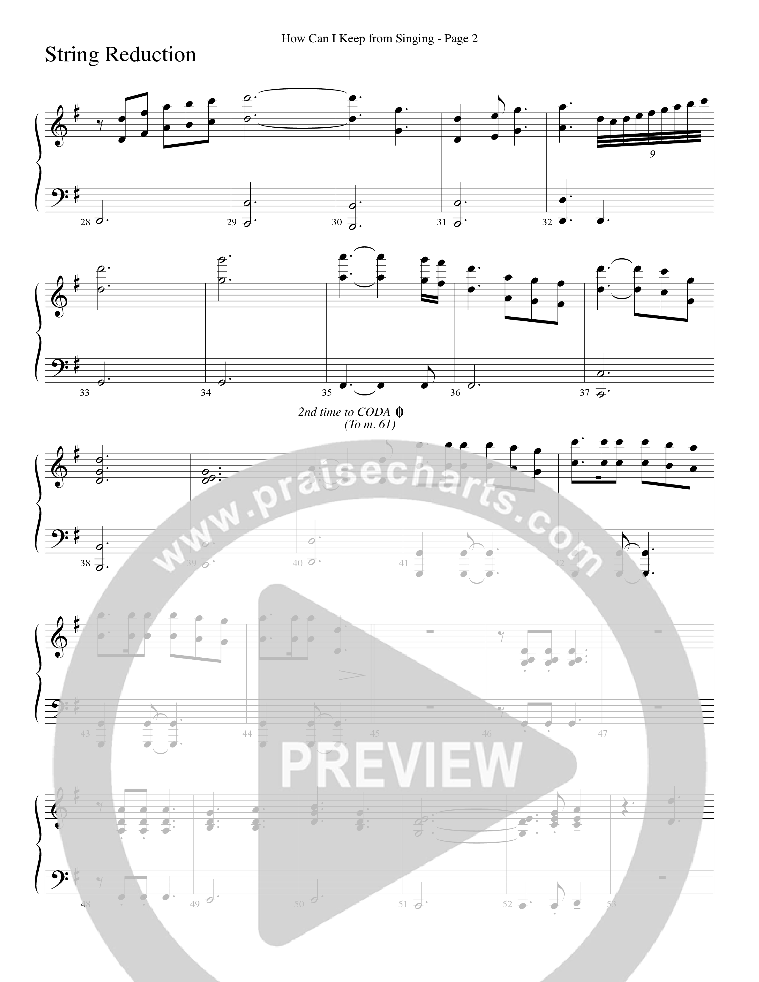 How Can I Keep From Singing (Choral Anthem SATB) String Reduction (Word Music Choral / Arr. Richard Kingsmore)