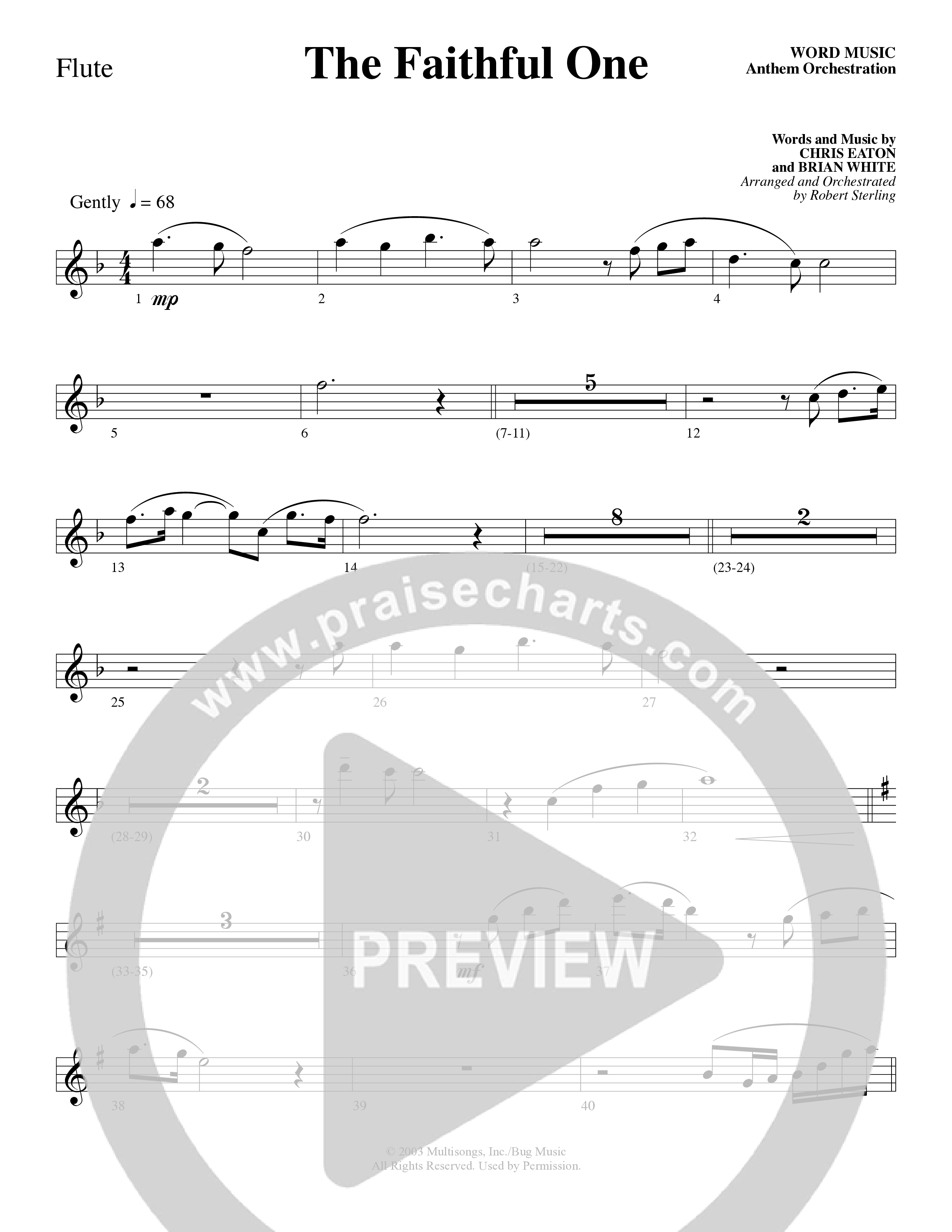 The Faithful One (Choral Anthem SATB) Flute (Word Music Choral / Robert Sterling)