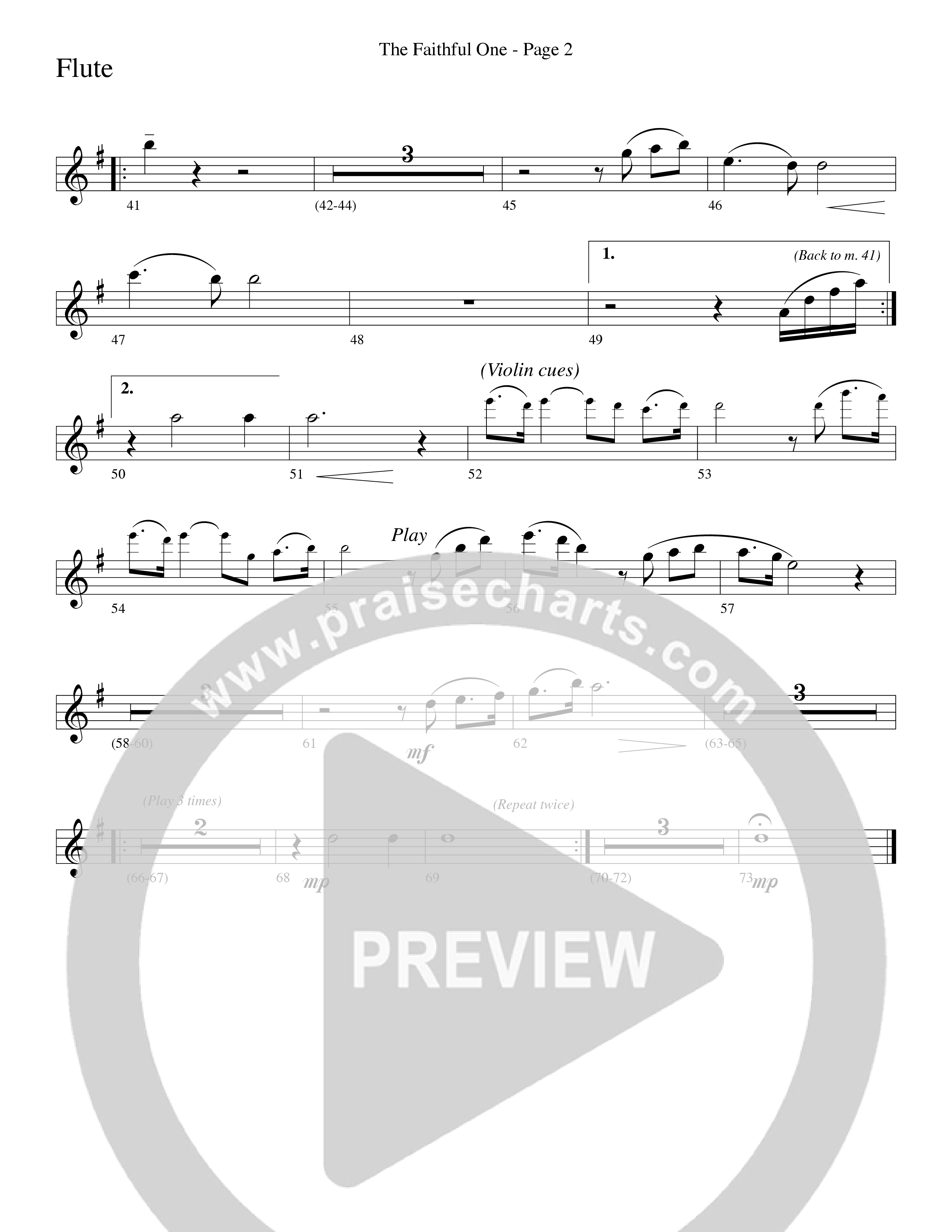 The Faithful One (Choral Anthem SATB) Flute (Word Music Choral / Robert Sterling)