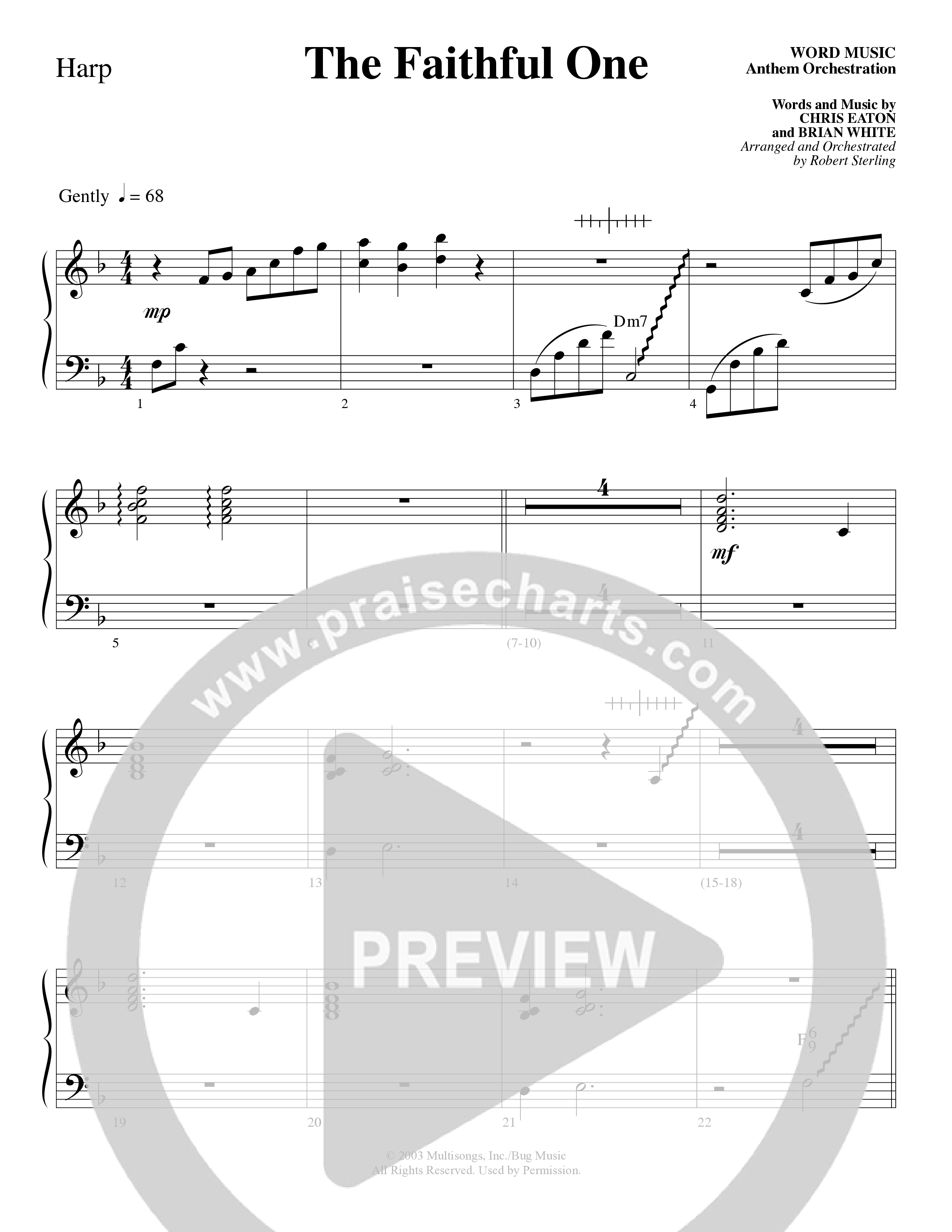 The Faithful One (Choral Anthem SATB) Harp (Word Music Choral / Robert Sterling)