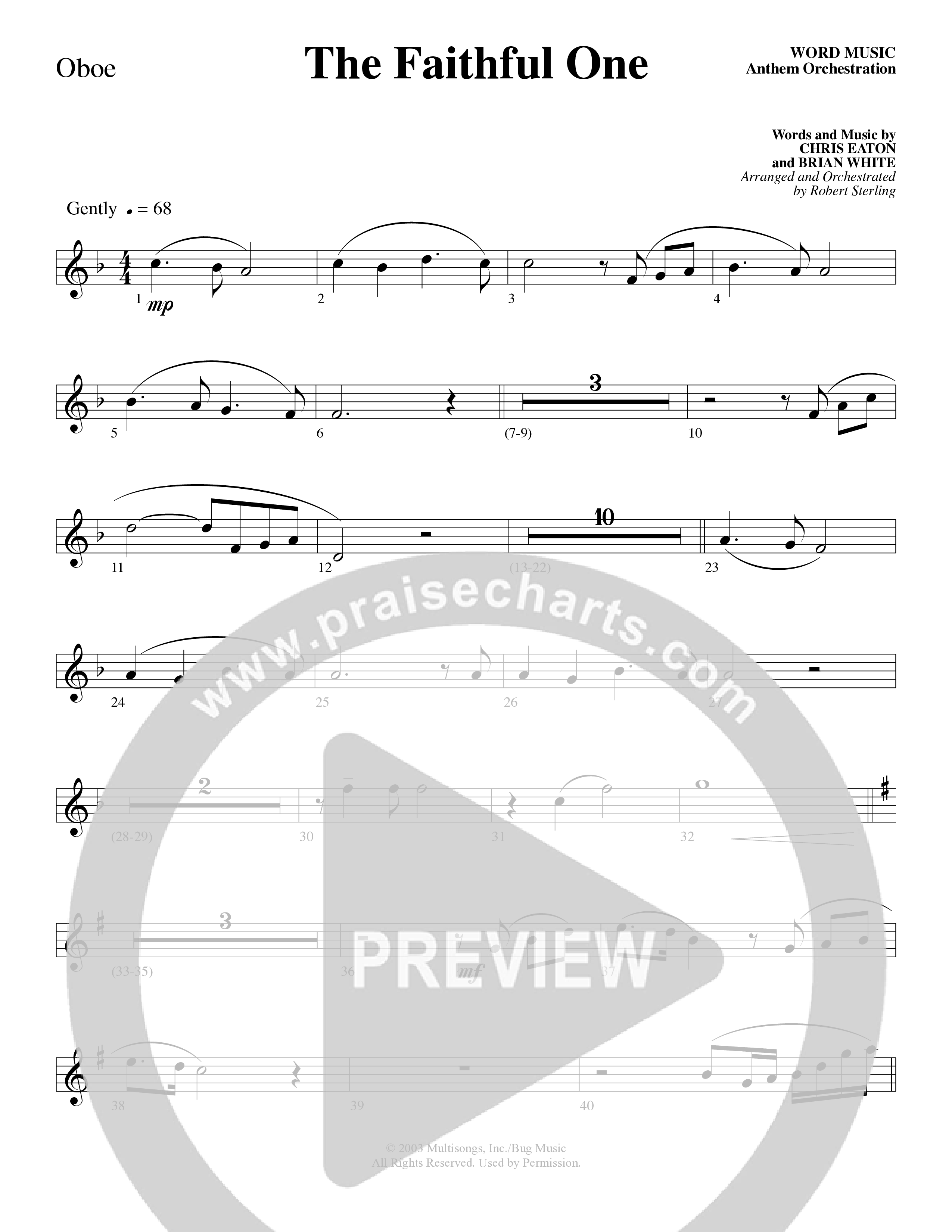 The Faithful One (Choral Anthem SATB) Oboe (Word Music Choral / Robert Sterling)