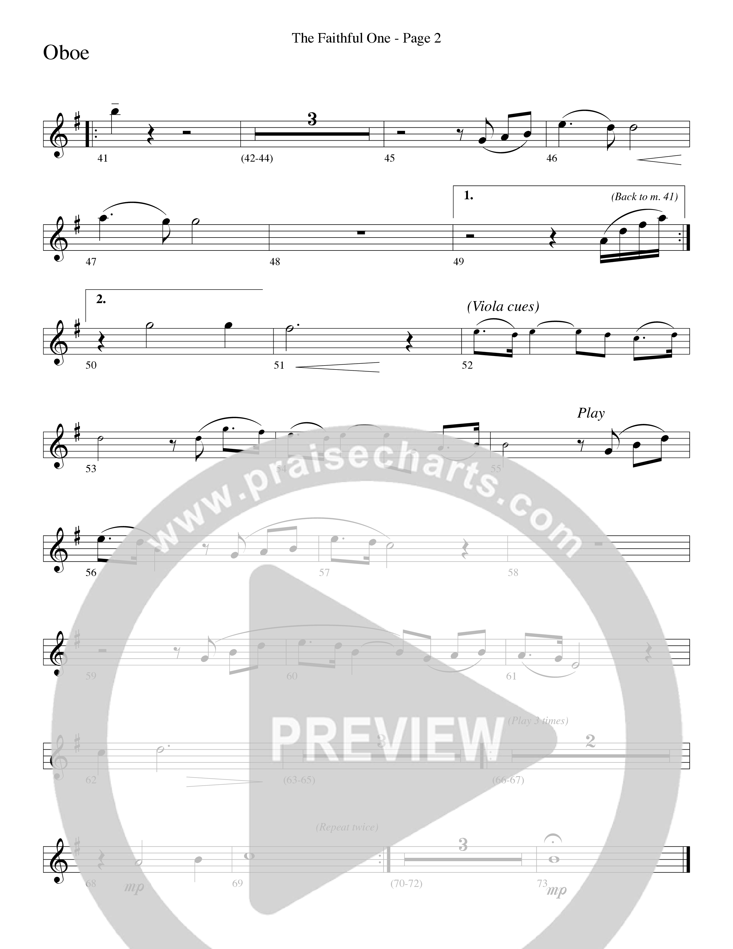 The Faithful One (Choral Anthem SATB) Oboe (Word Music Choral / Robert Sterling)