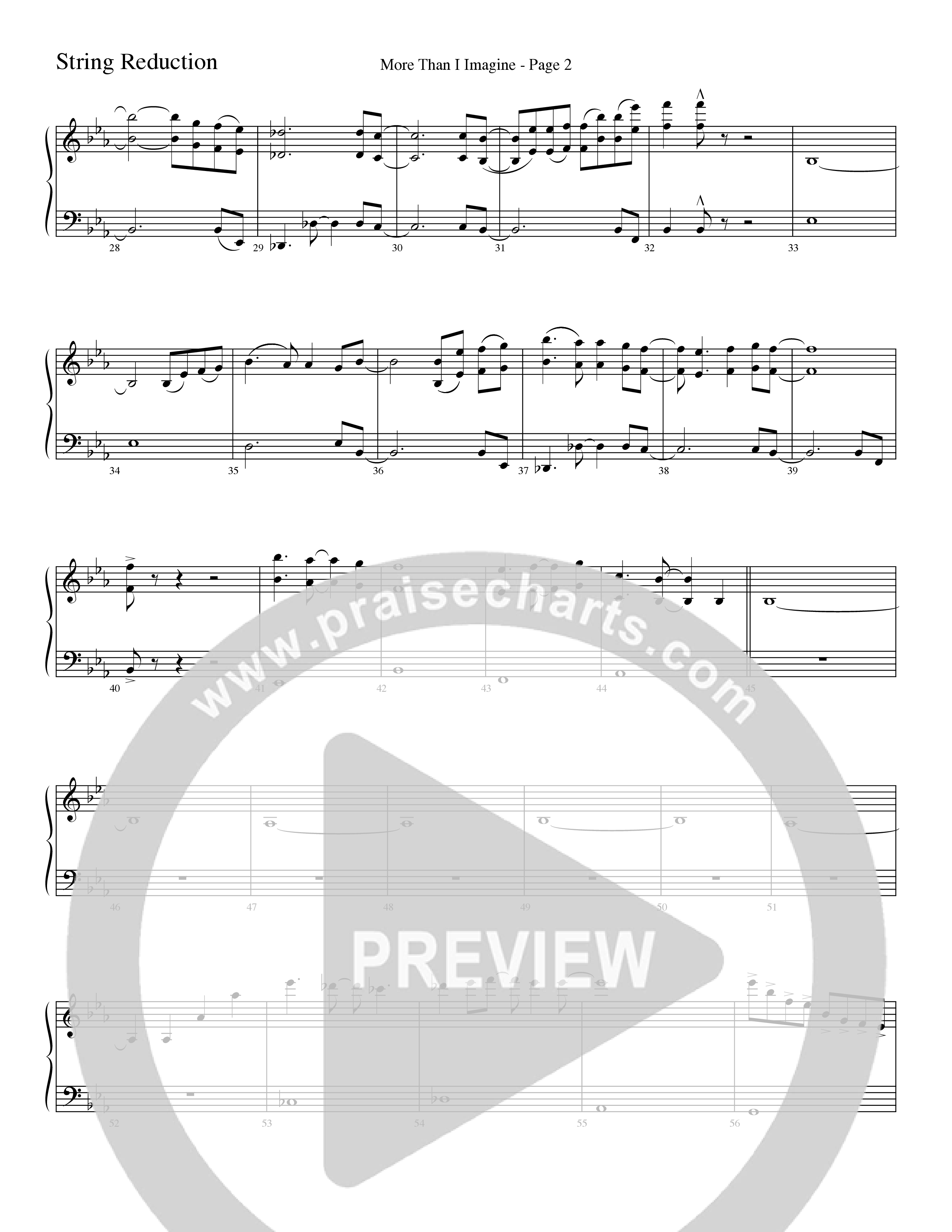 More Than I Imagine (Choral Anthem SATB) String Reduction (Word Music Choral / Arr. David Clydesdale)