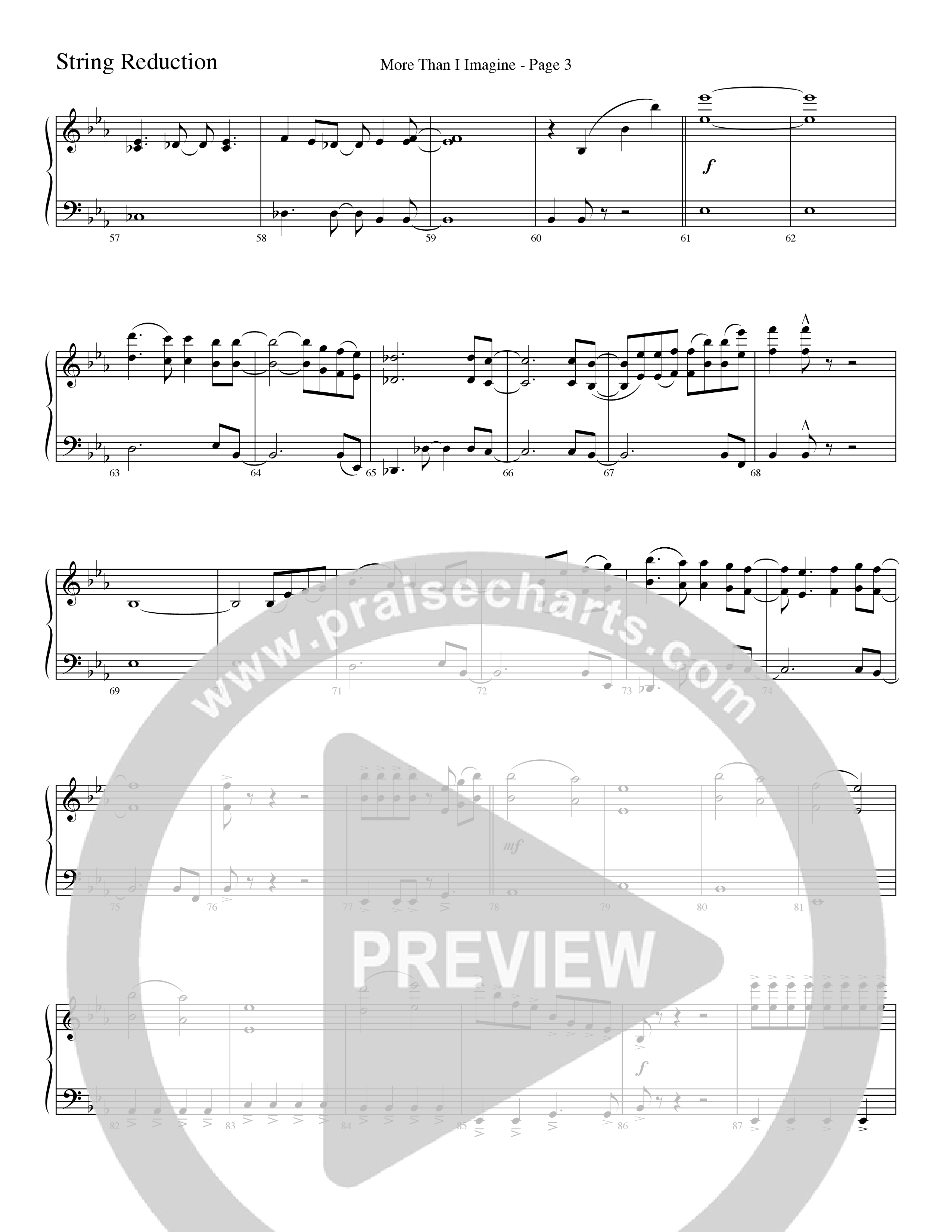 More Than I Imagine (Choral Anthem SATB) String Reduction (Word Music Choral / Arr. David Clydesdale)