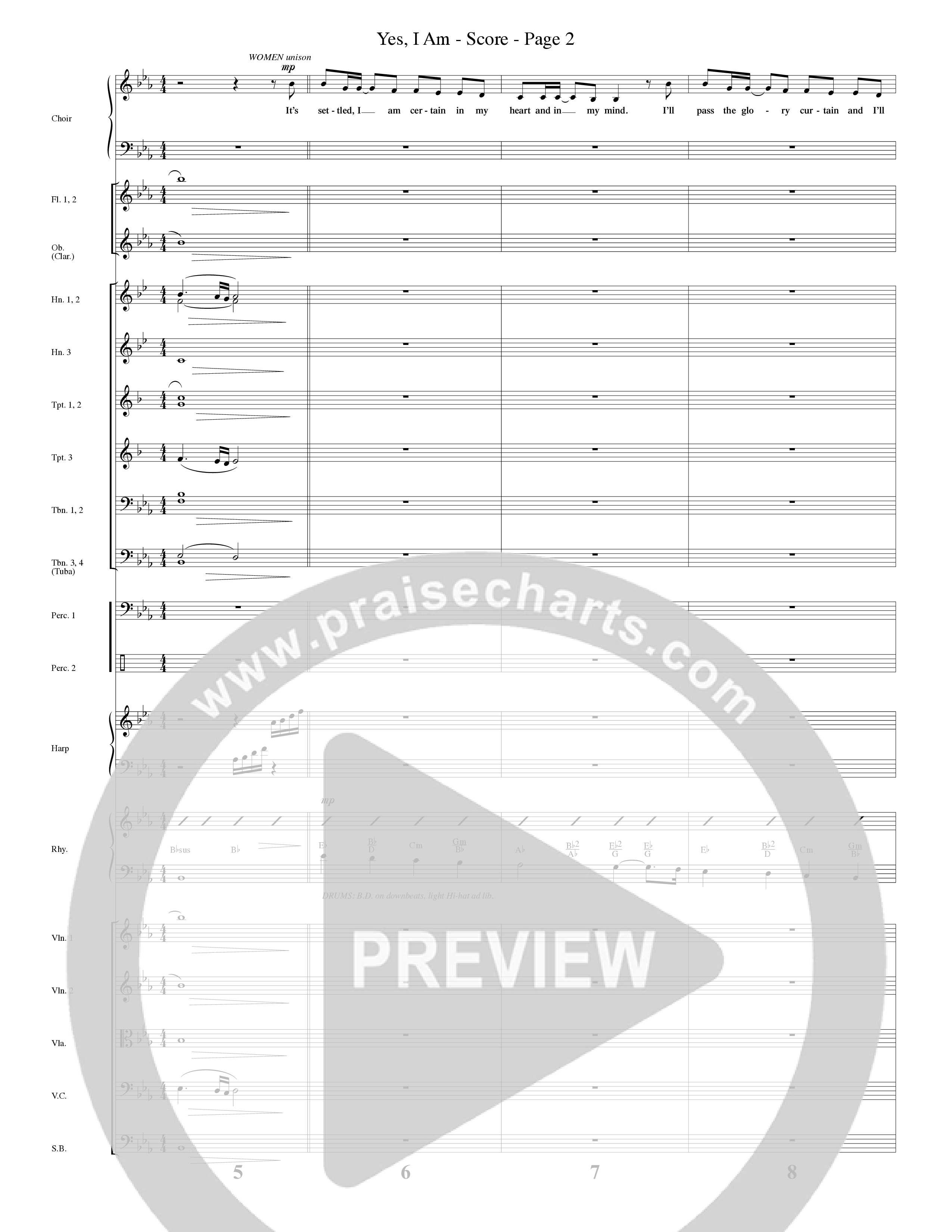 Yes I Am (with Some Sweet Day and Some Day) (Choral Anthem SATB) Orchestration (Word Music Choral / Arr. Mike Speck / Arr. Lari Goss / Arr. Danny Zaloudik / Orch. Lari Goss)