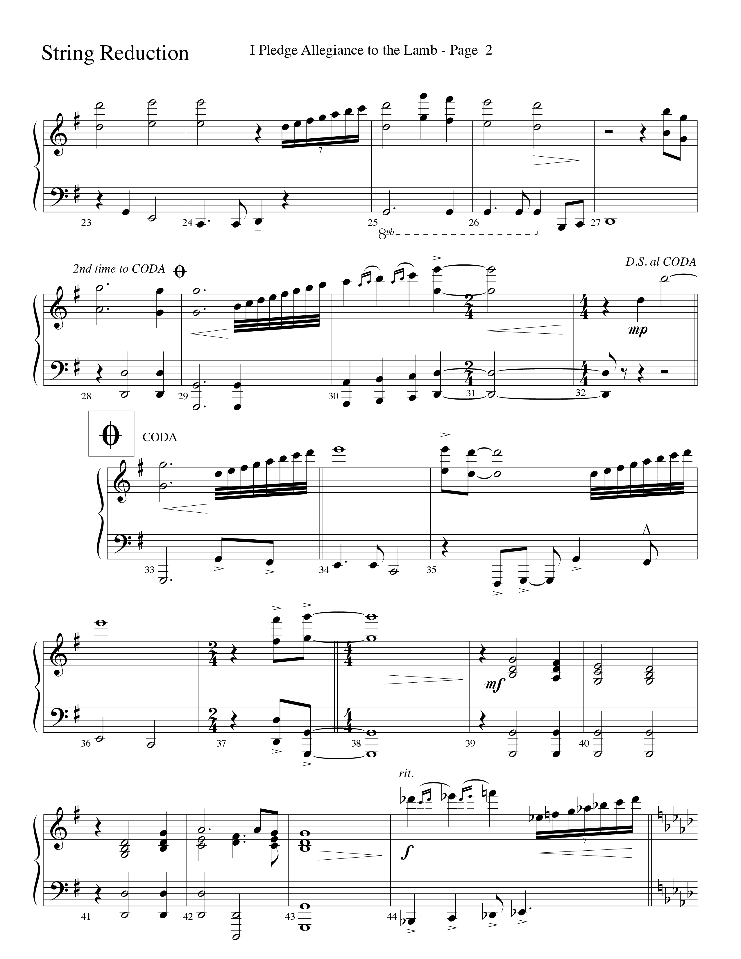 I Pledge Allegiance To The Lamb (Choral Anthem SATB) String Reduction (Word Music Choral / Arr. Camp Kirkland)