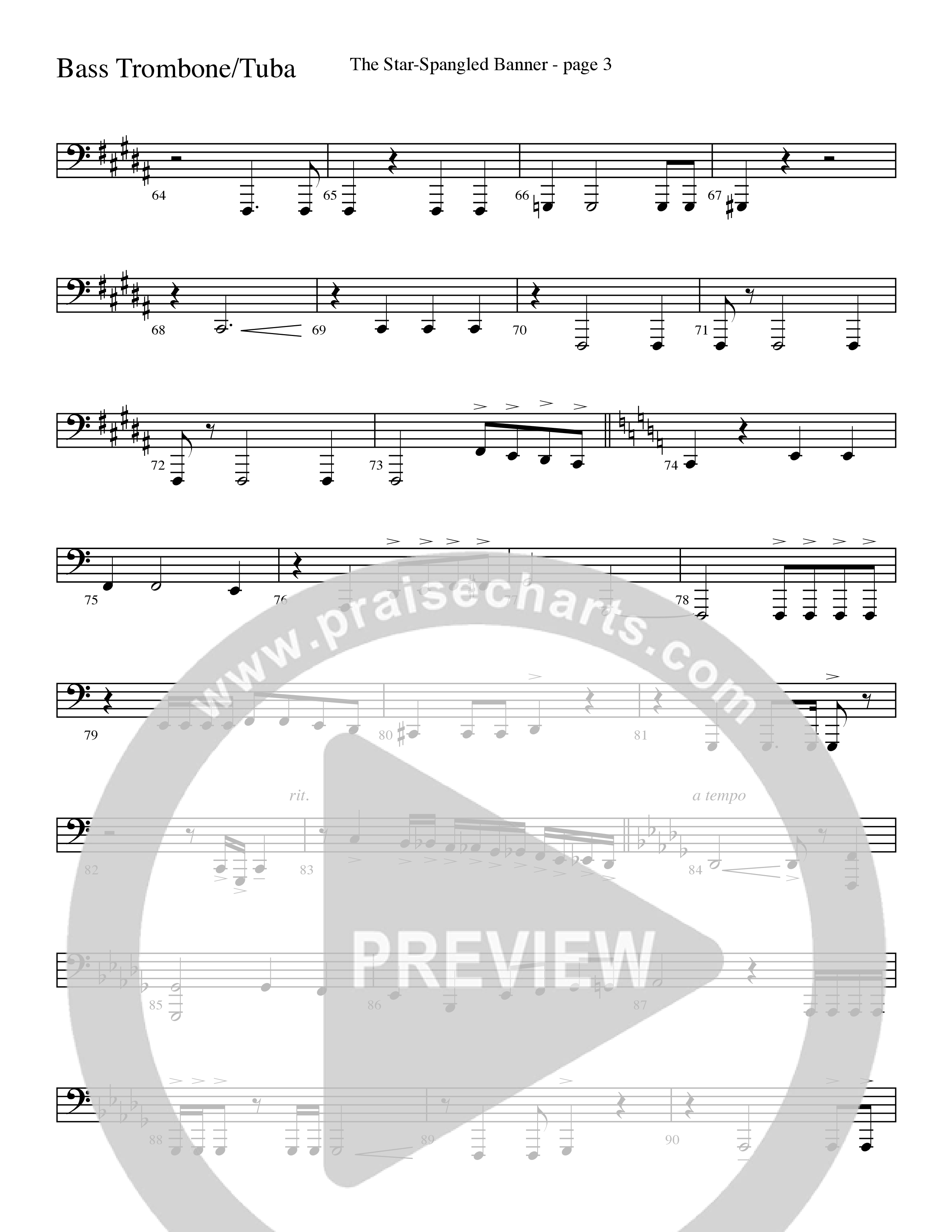 The Star-Spangled Banner (Choral Anthem SATB) Orchestration (Word Music Choral / Arr. David Clydesdale)
