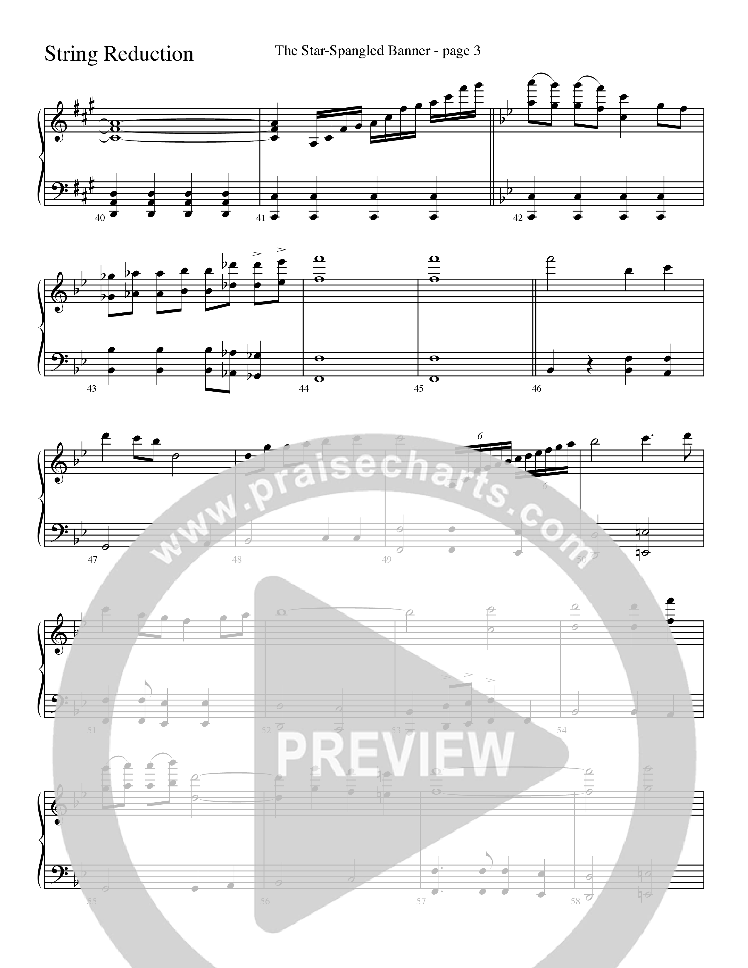 The Star-Spangled Banner (Choral Anthem SATB) String Reduction (Word Music Choral / Arr. David Clydesdale)