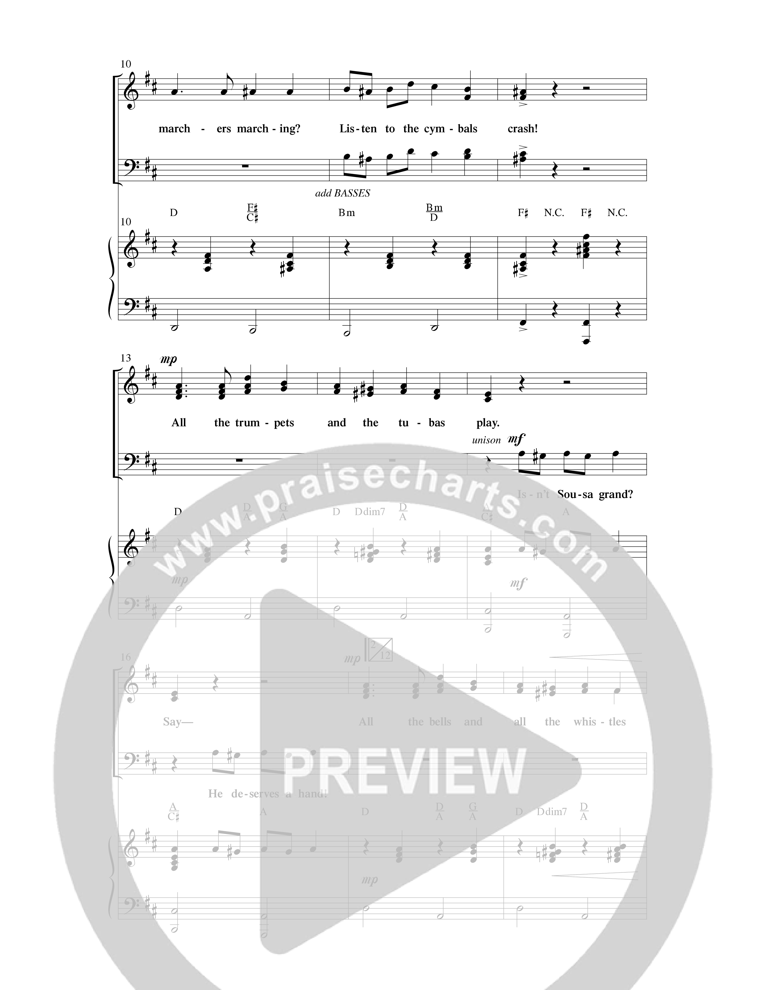 The Stars And Stripes Forever (Choral Anthem SATB) Anthem (SATB/Piano) (Word Music Choral / Arr. David T. Clydesdale)
