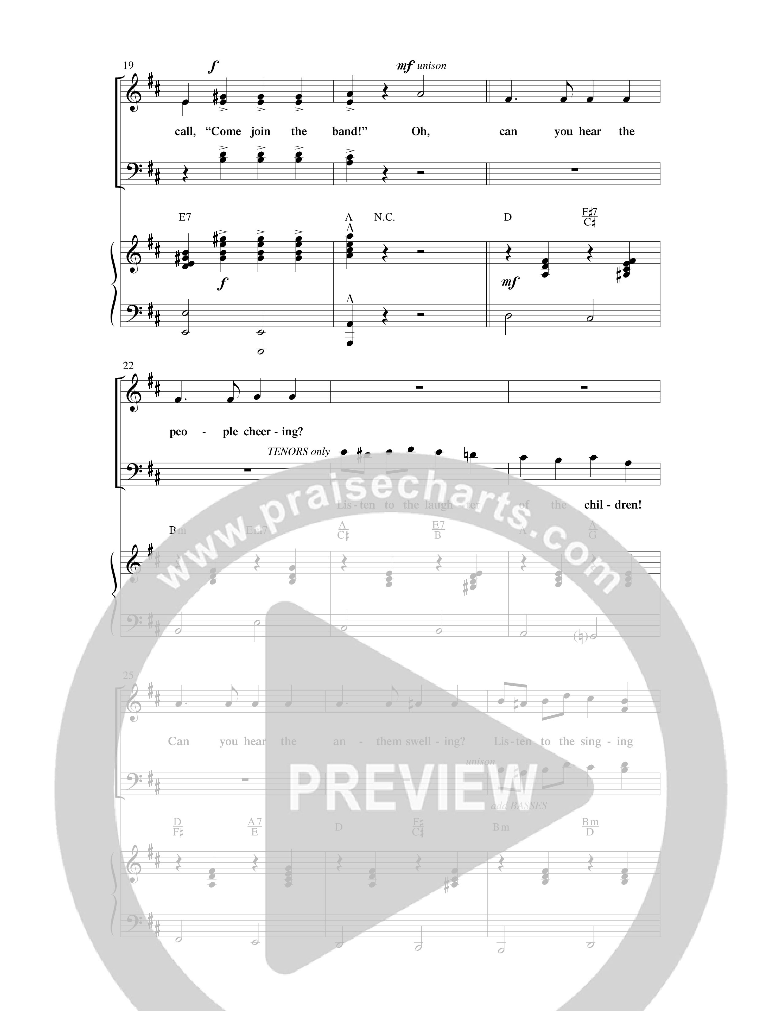 The Stars And Stripes Forever (Choral Anthem SATB) Anthem (SATB/Piano) (Word Music Choral / Arr. David T. Clydesdale)