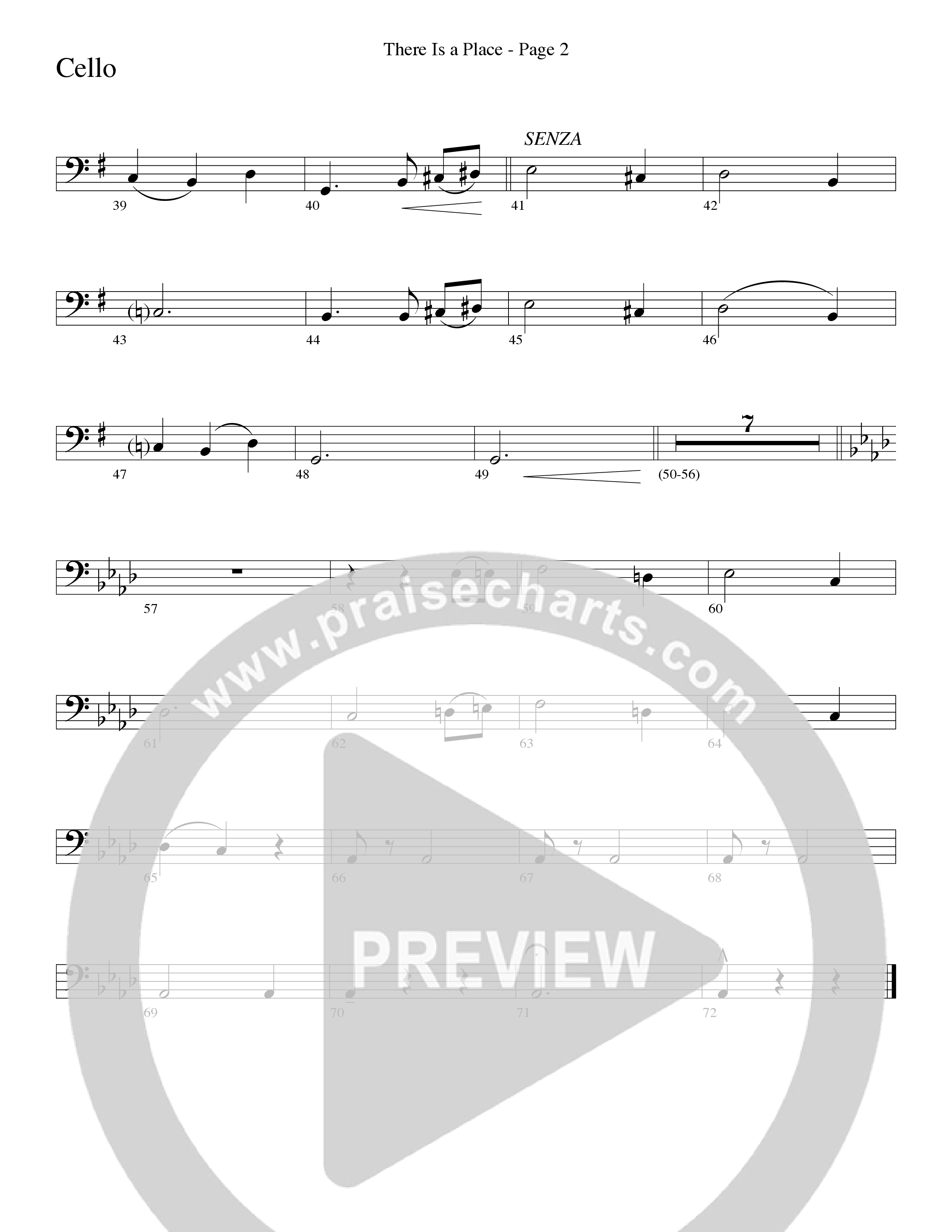 There Is a Place (Choral Anthem SATB) Cello (Word Music Choral / Arr. Dave Williamson)