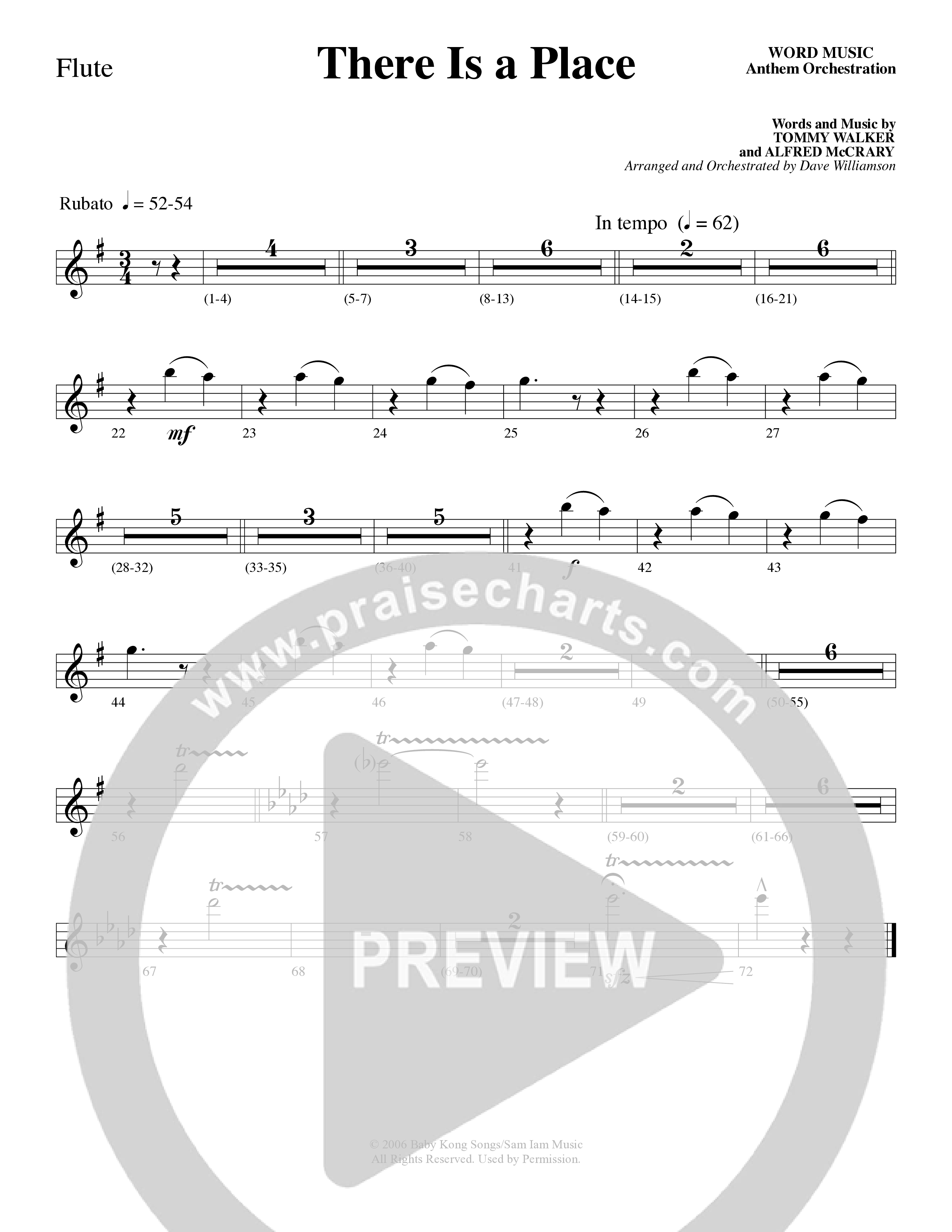 There Is a Place (Choral Anthem SATB) Flute (Word Music Choral / Arr. Dave Williamson)