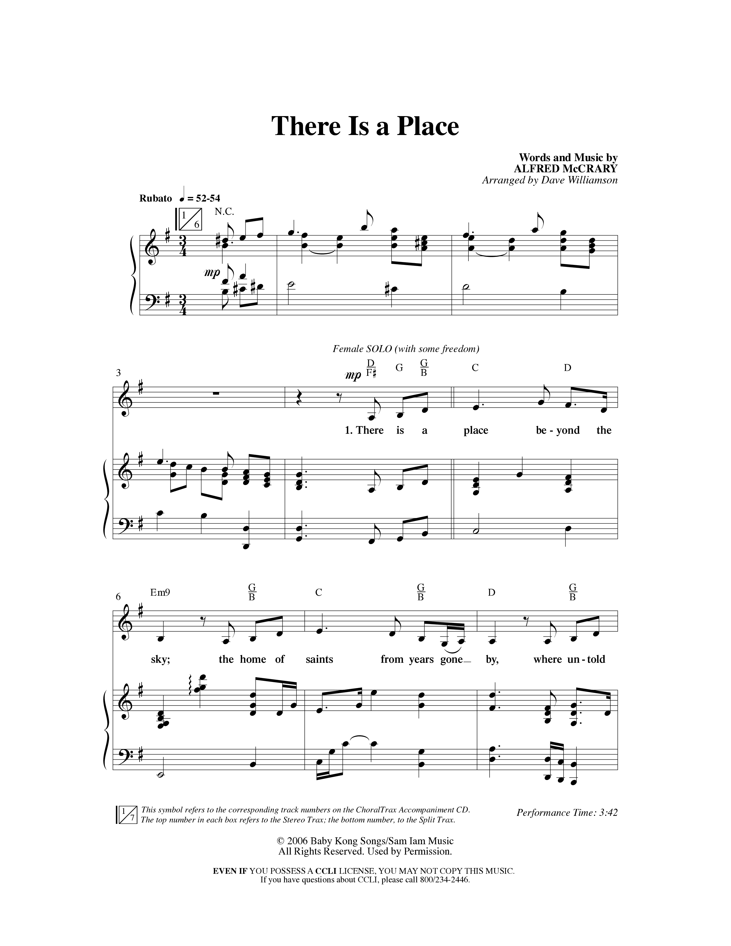 There Is a Place (Choral Anthem SATB) Anthem (SATB/Piano) (Word Music Choral / Arr. Dave Williamson)