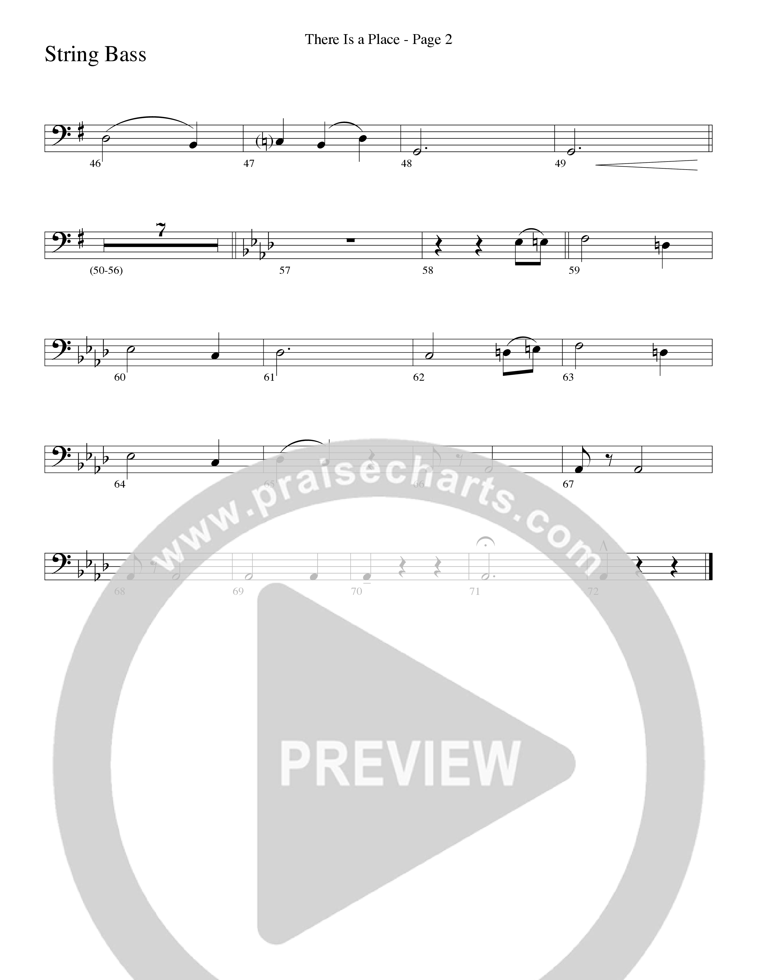 There Is a Place (Choral Anthem SATB) String Bass (Word Music Choral / Arr. Dave Williamson)
