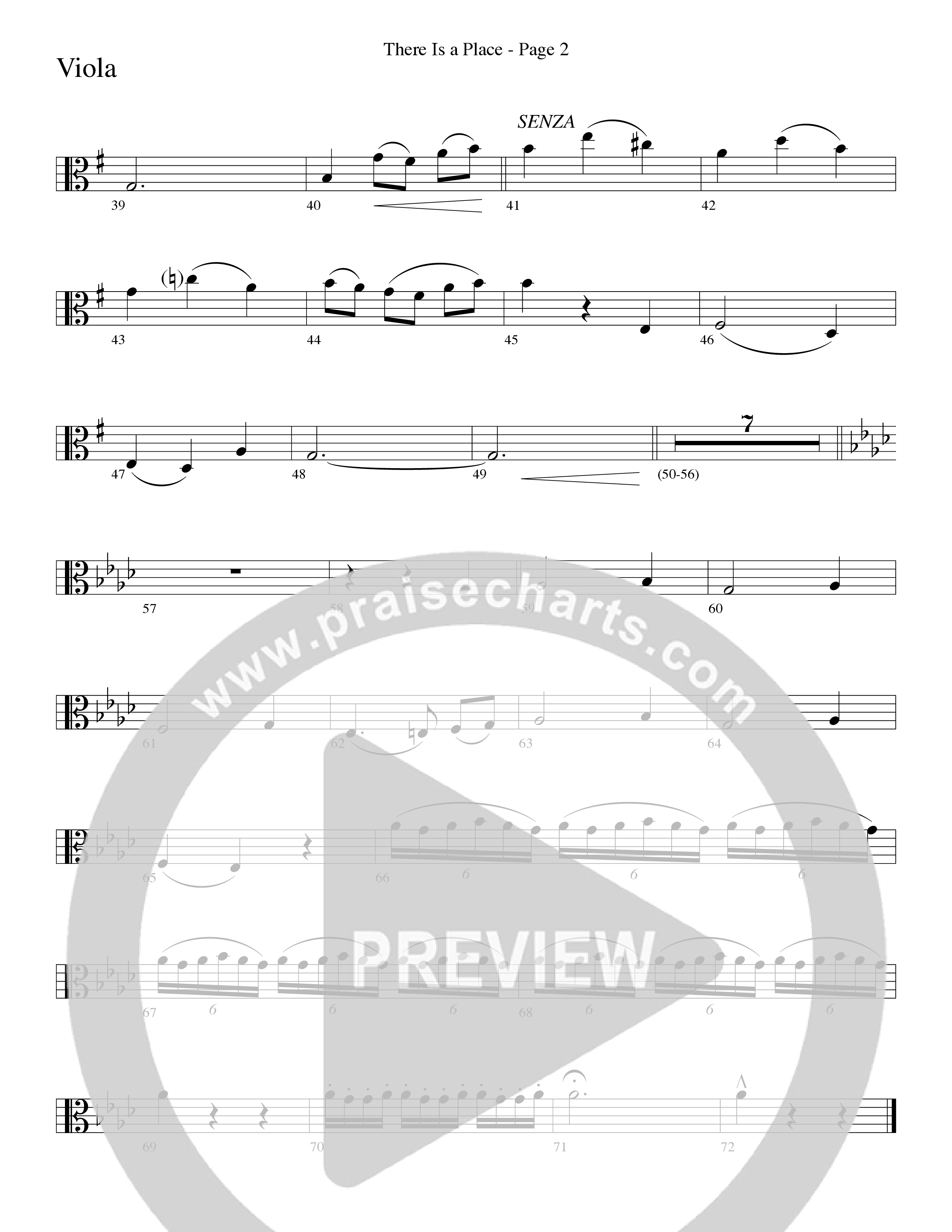 There Is a Place (Choral Anthem SATB) Viola (Word Music Choral / Arr. Dave Williamson)