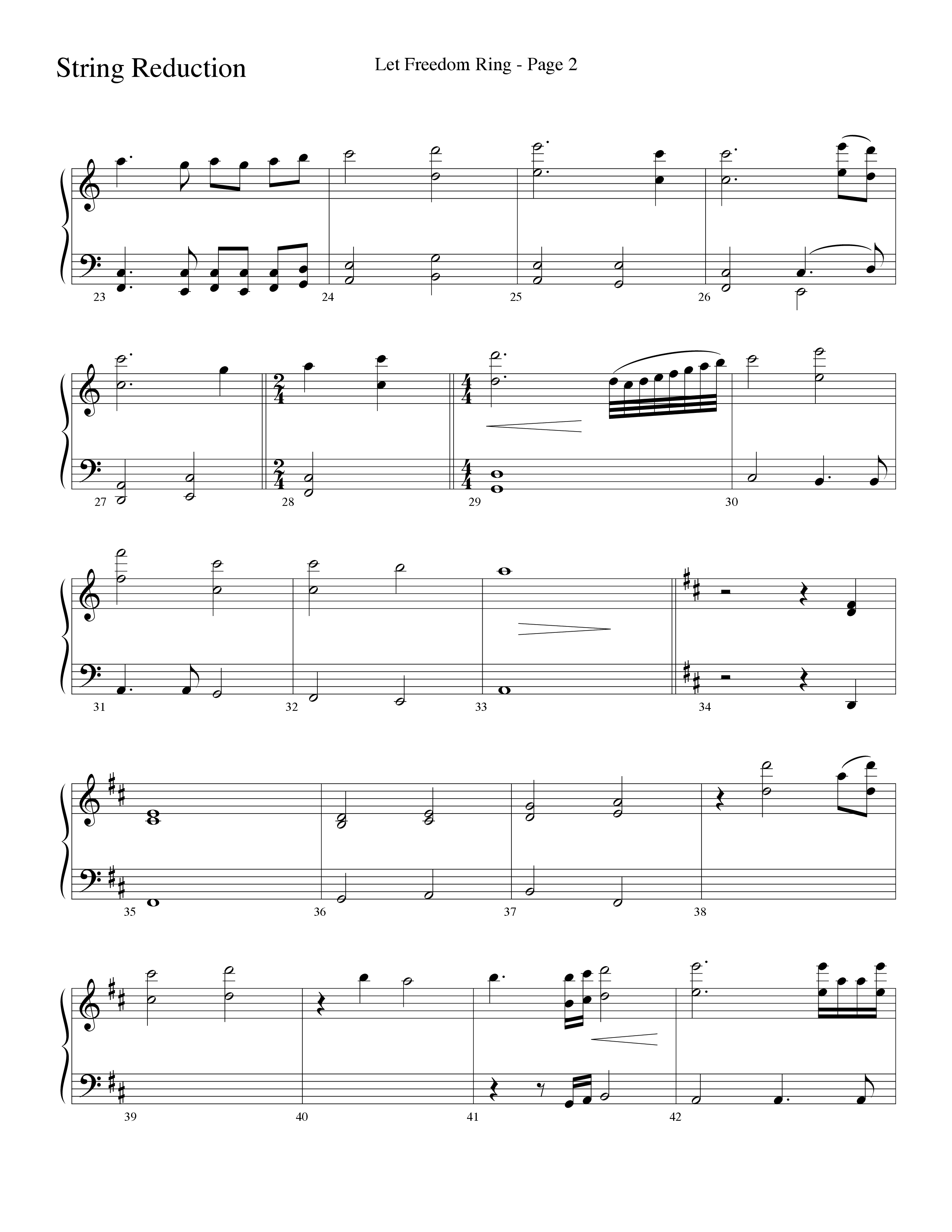 Let Freedom Ring (Choral Anthem SATB) String Reduction (Word Music Choral / Arr. Camp Kirkland)