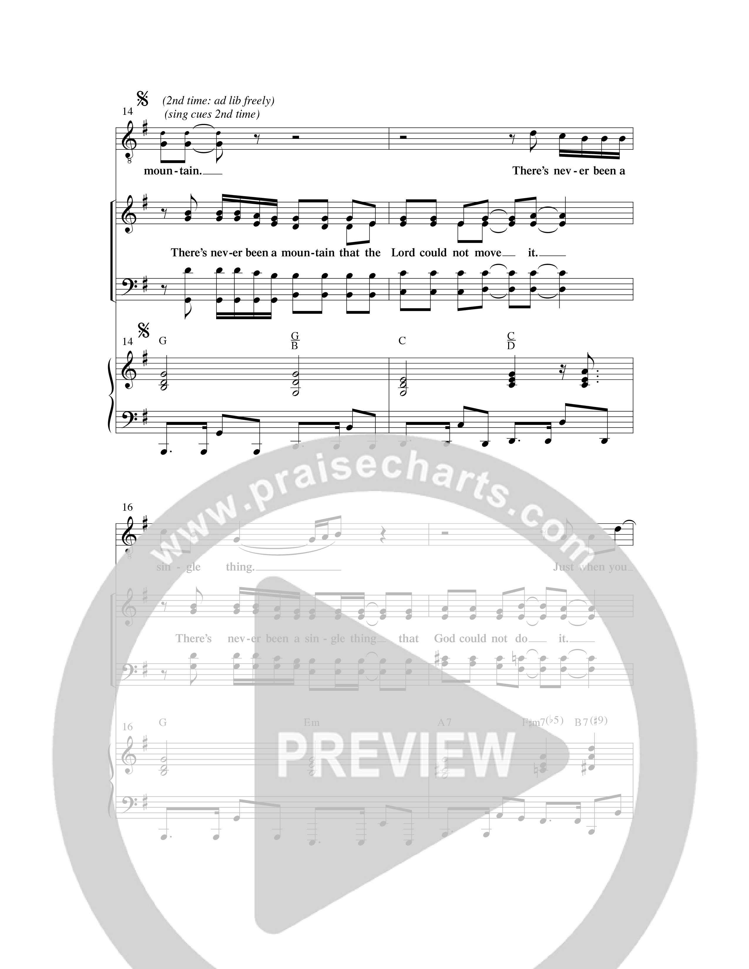 There’s Never Been a Mountain (Choral Anthem SATB) Anthem (SATB/Piano) (Word Music Choral / Arr. Lari Goss)