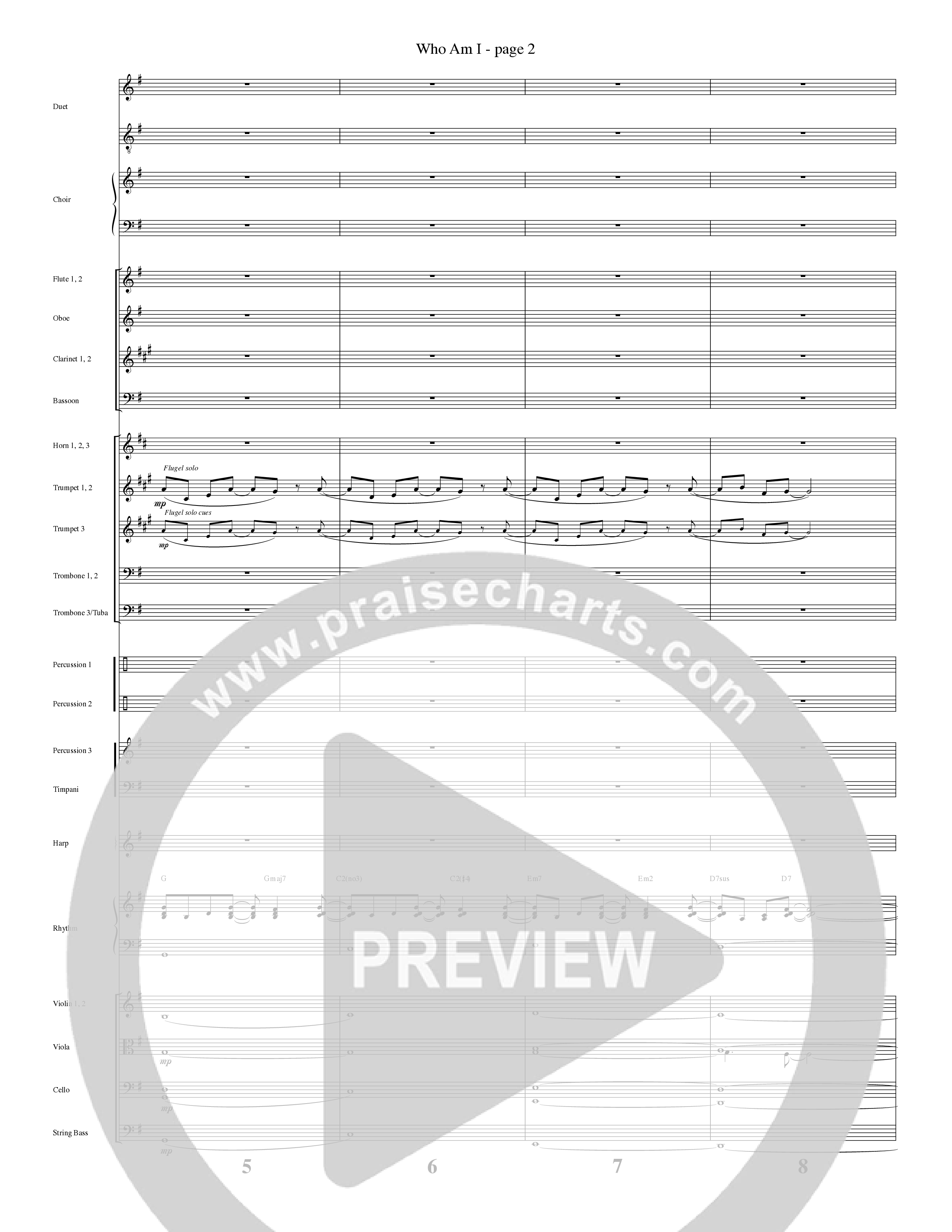 Who Am I (Choral Anthem SATB) Orchestration (Word Music Choral / Arr. David Clydesdale)
