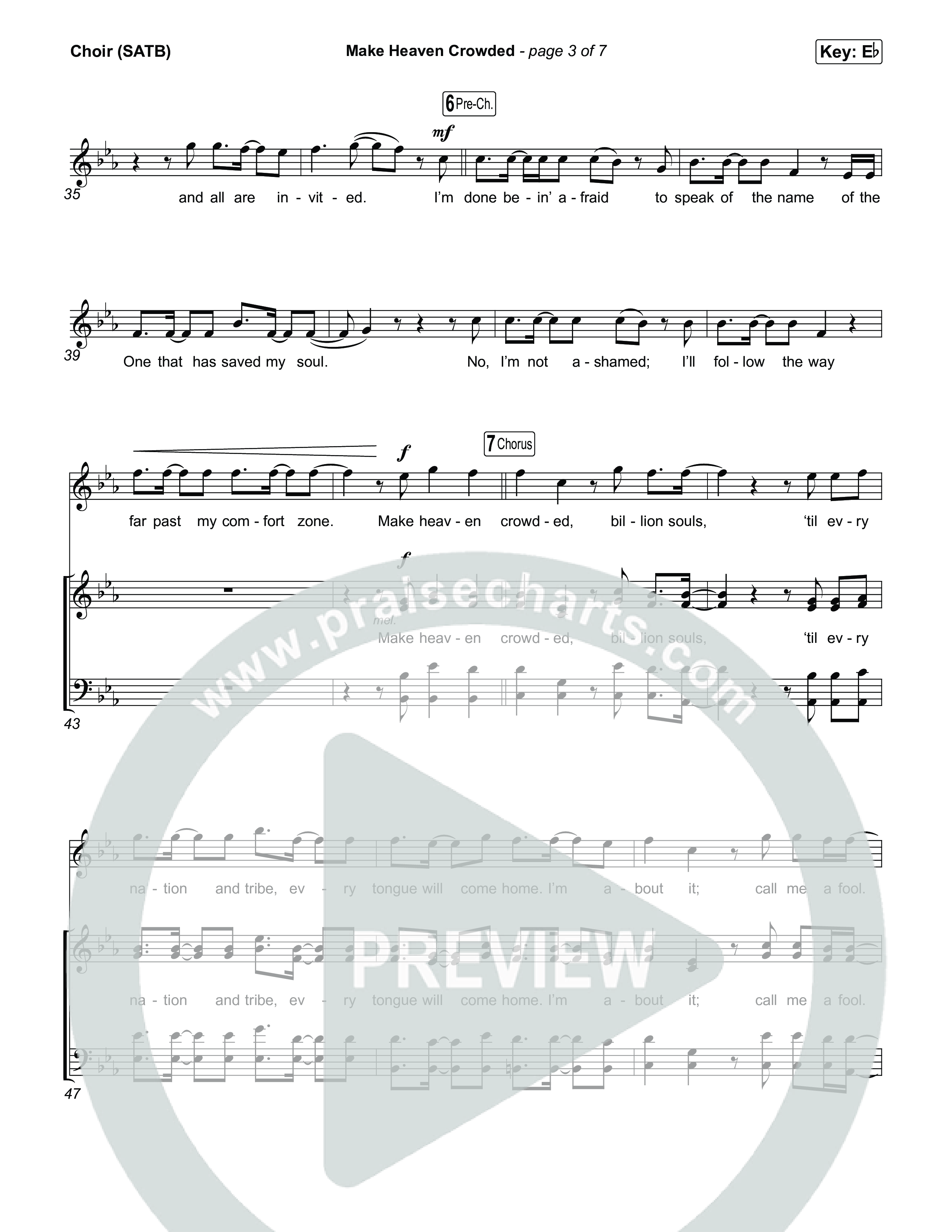 Make Heaven Crowded Choir Sheet (SATB) (Josiah Queen)